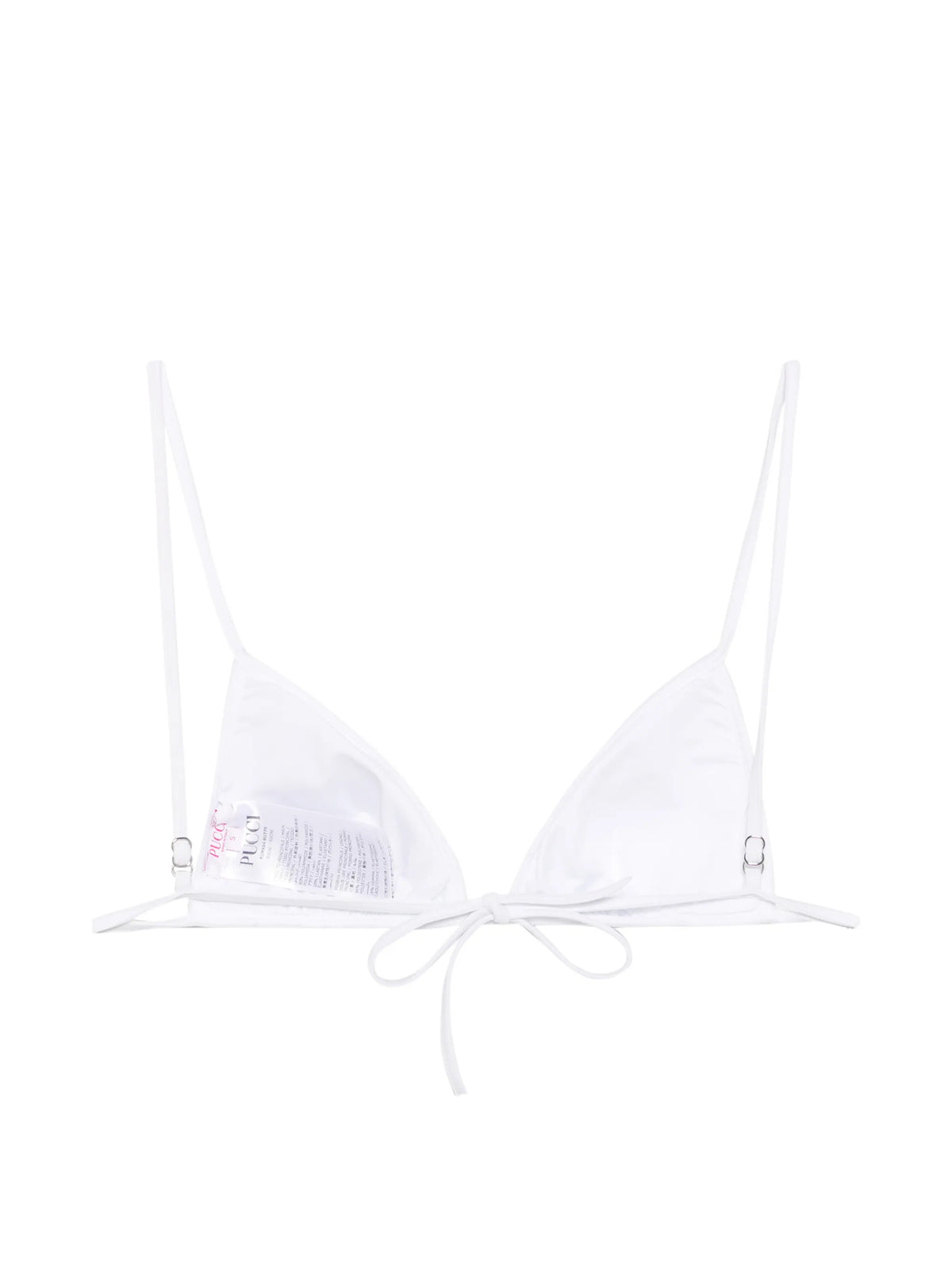 abstract-print triangle bikini top