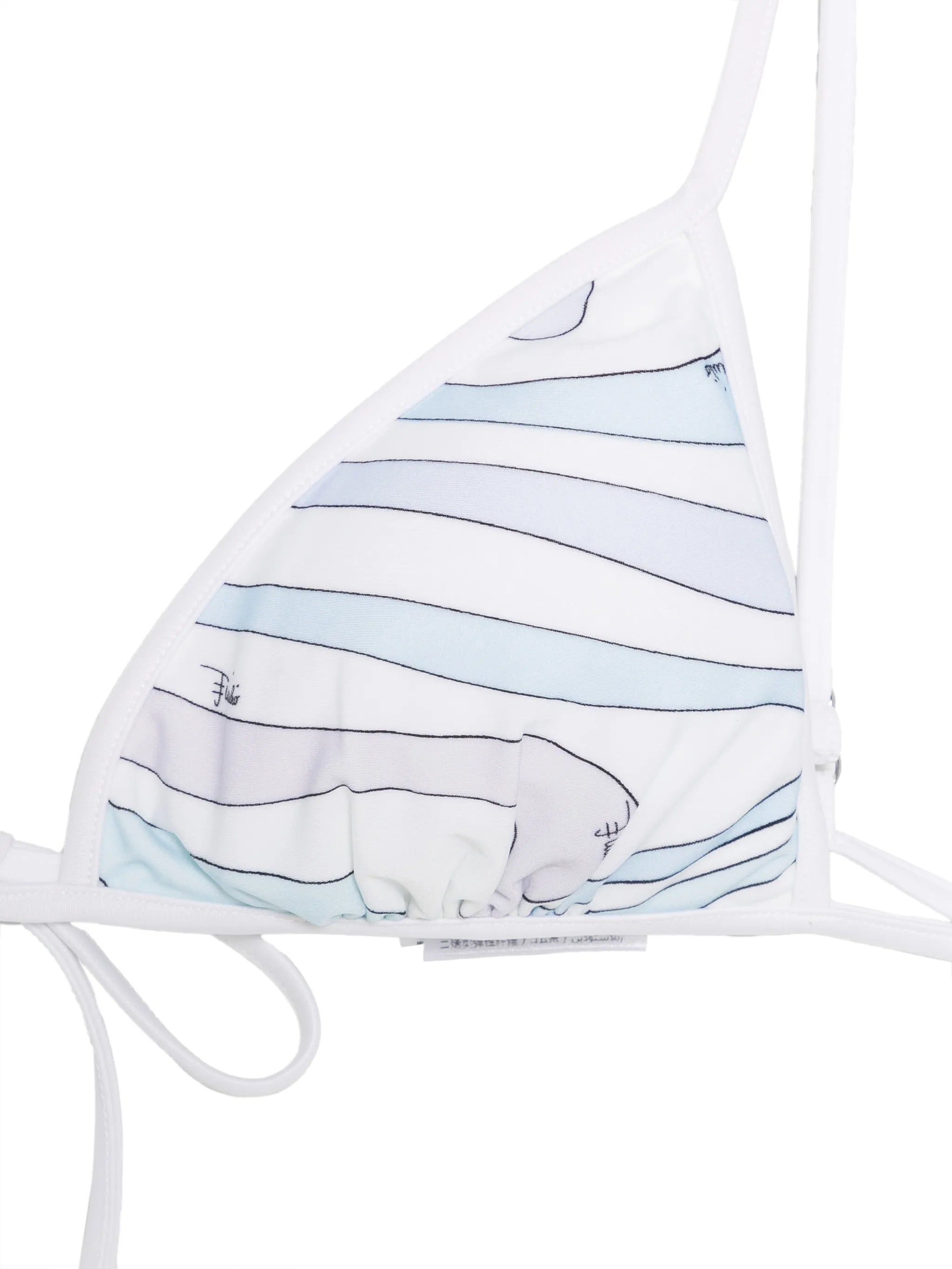 abstract-print triangle bikini top