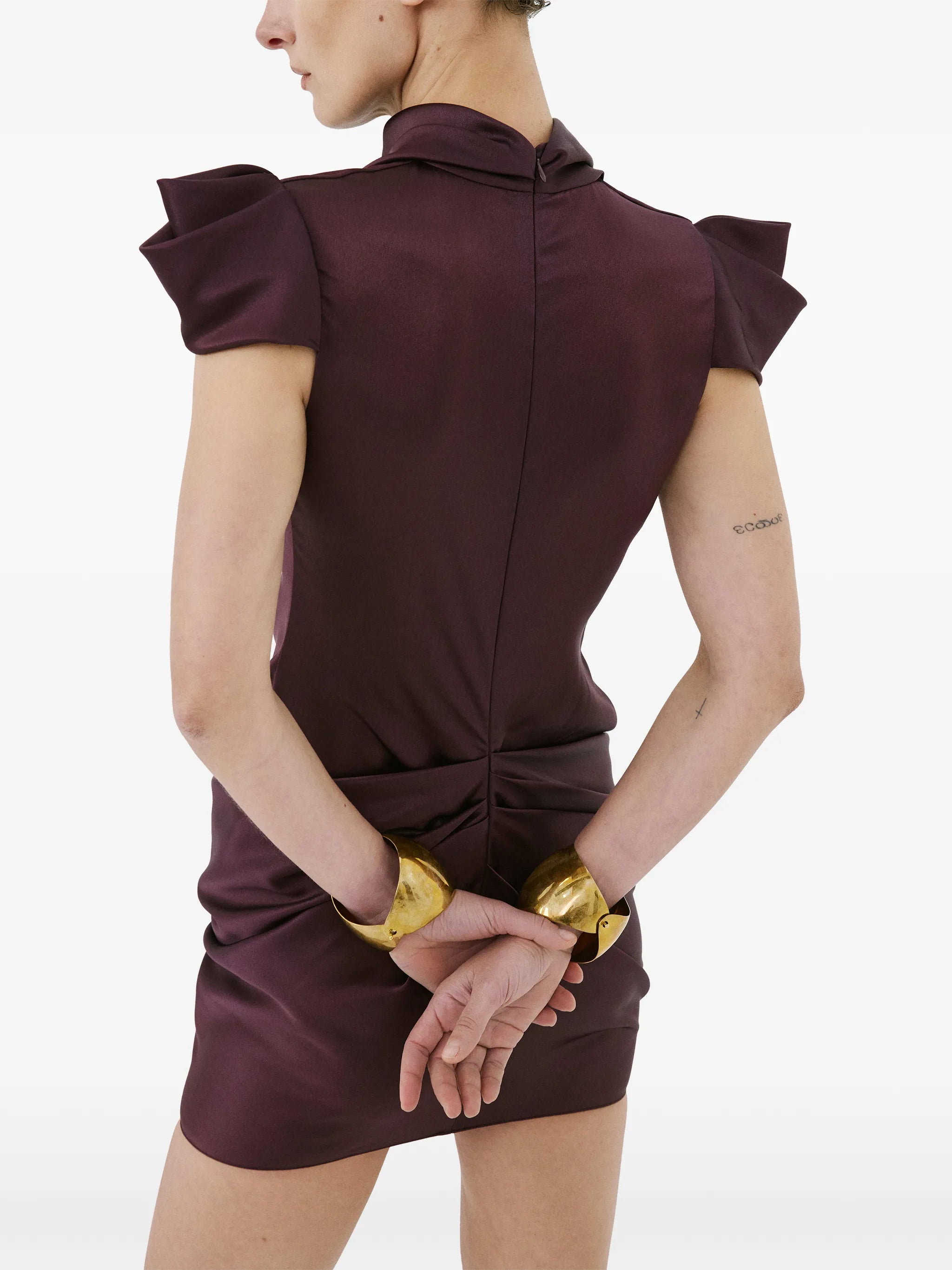 Cosima draped satin mini dress