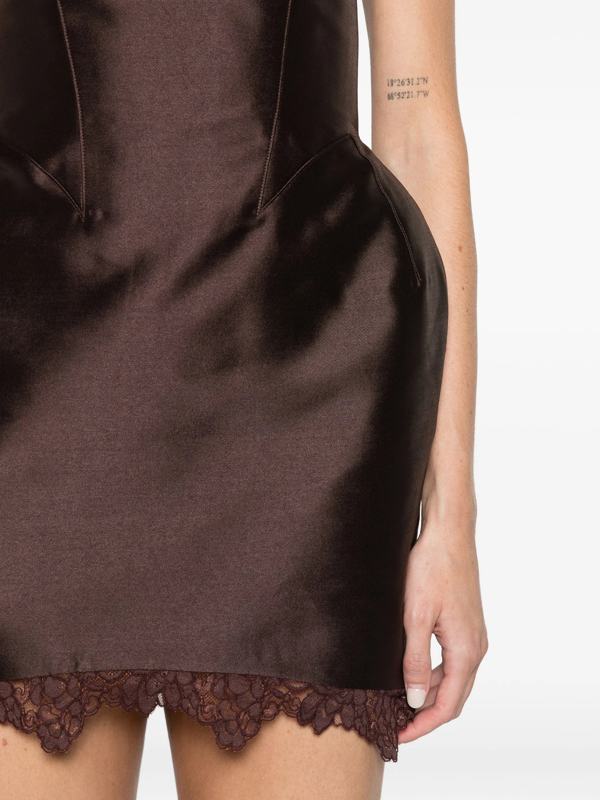 Morta mini dress in plum twill