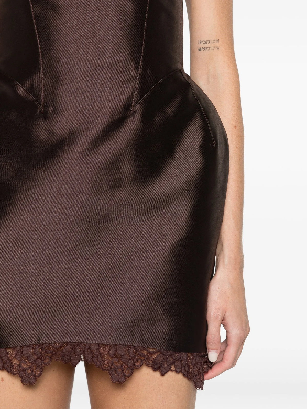 Morta mini dress in plum twill