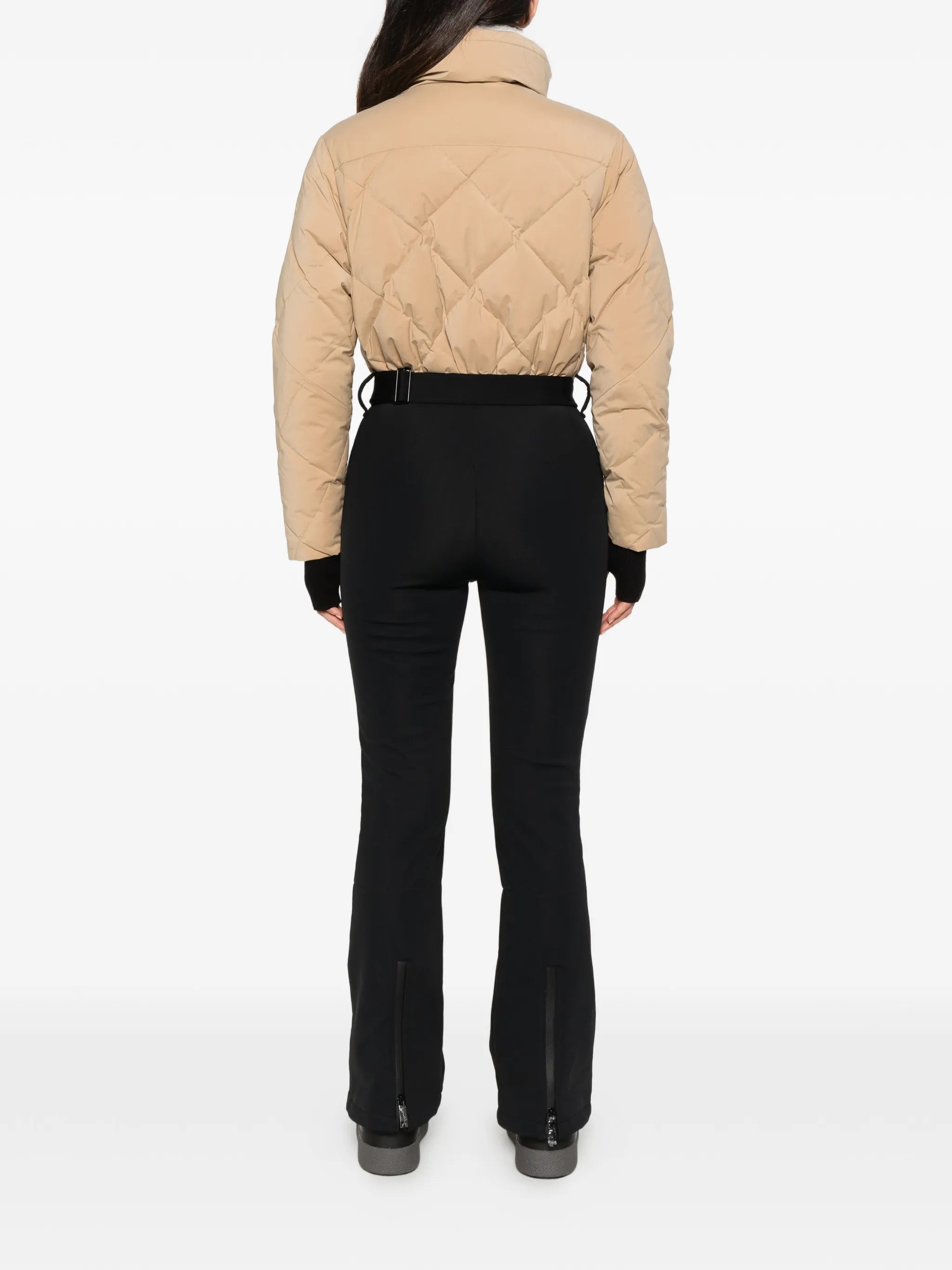 Saskia belted quilted ski suit