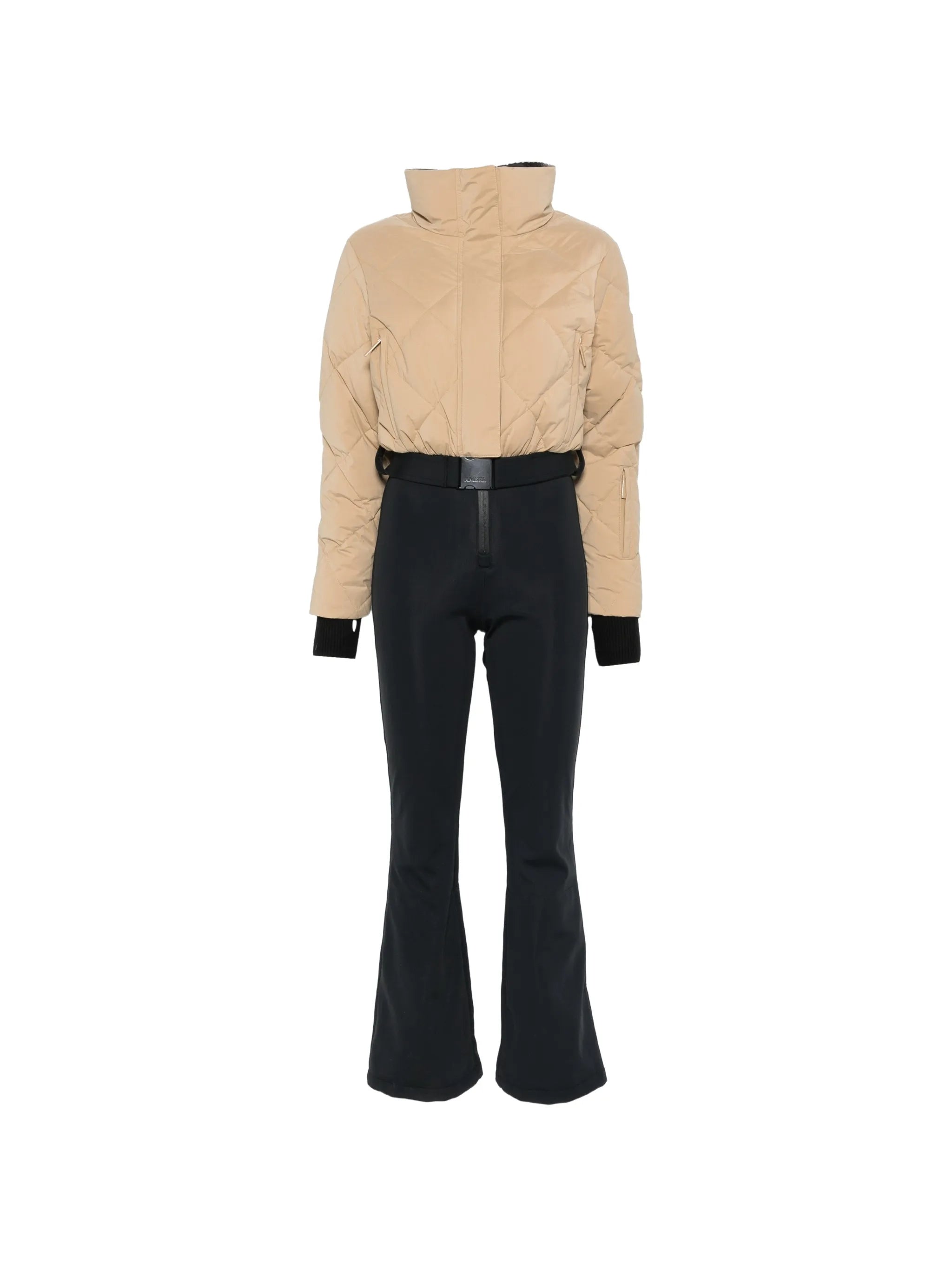 Saskia belted quilted ski suit