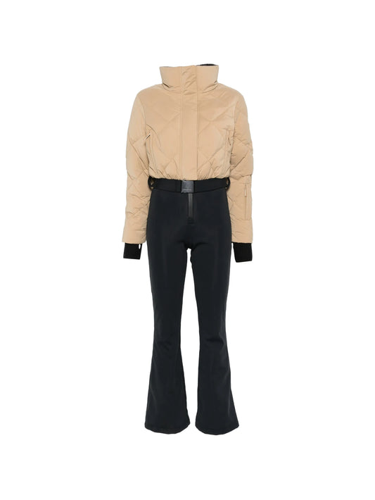 Saskia belted quilted ski suit