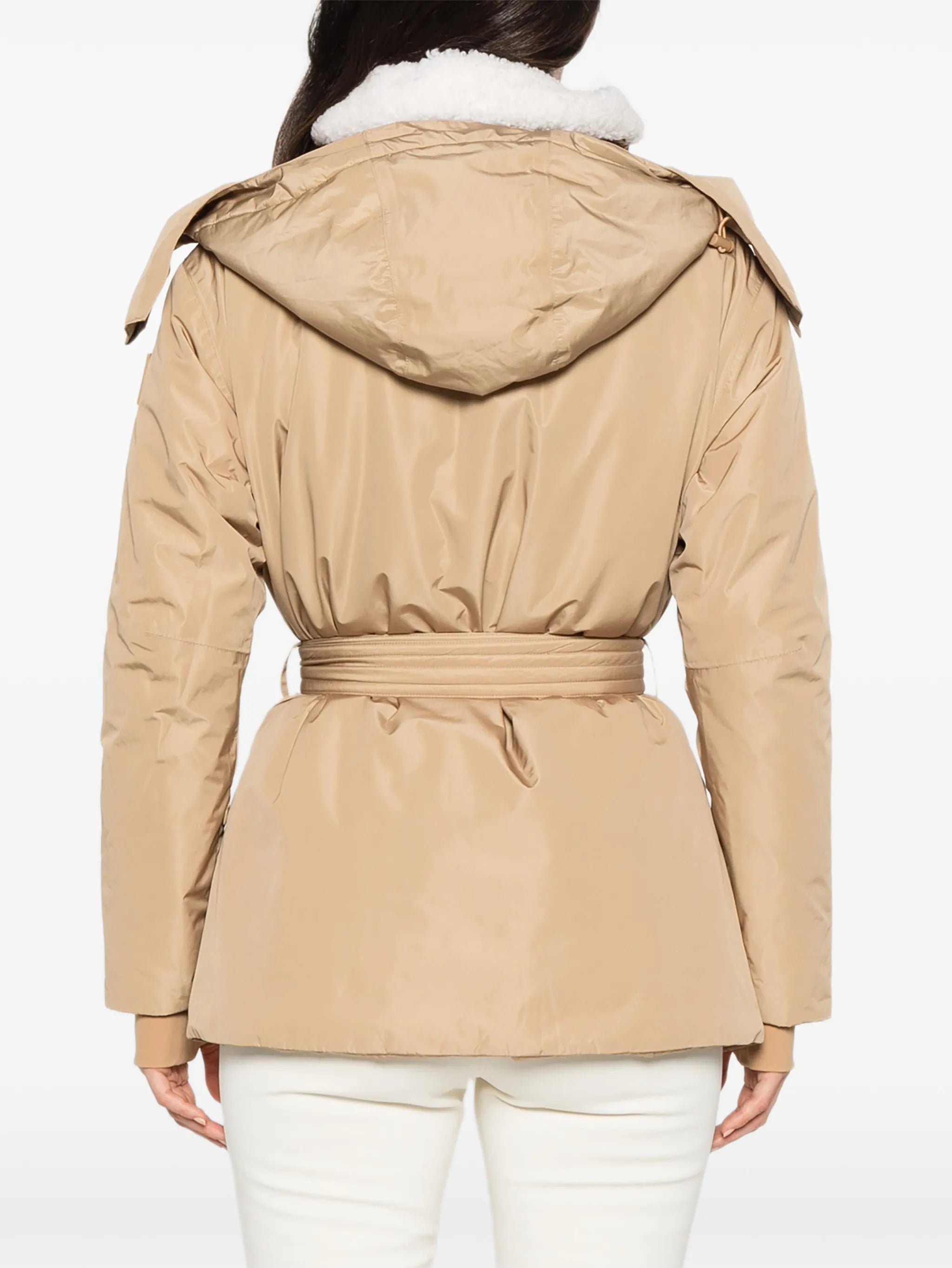 Aurora belted hooded jacket