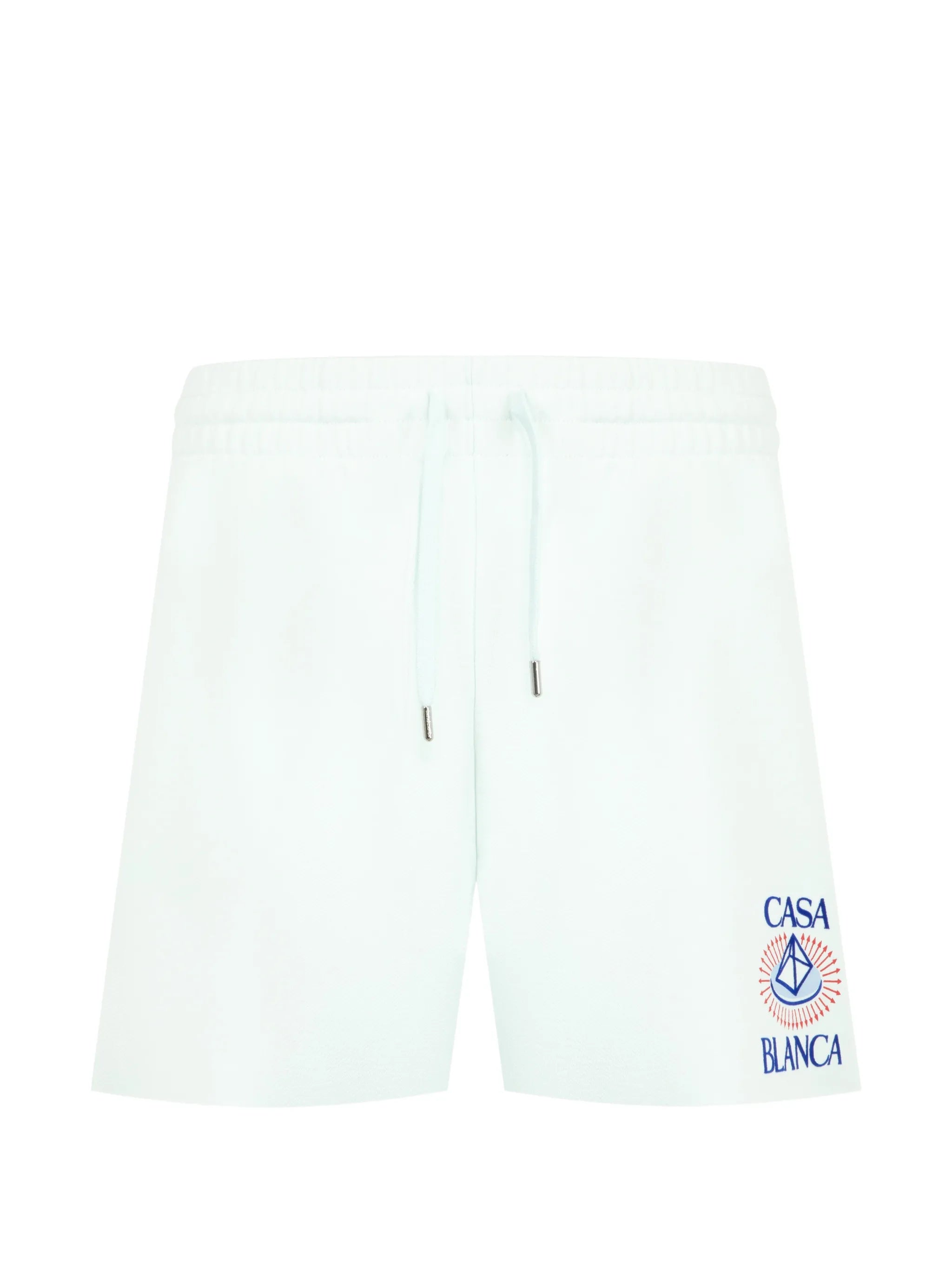 flock-printed shorts