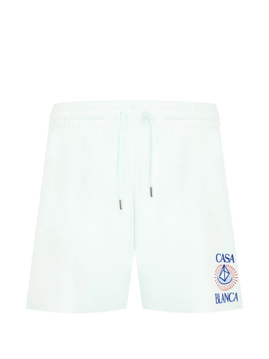 flock-printed shorts