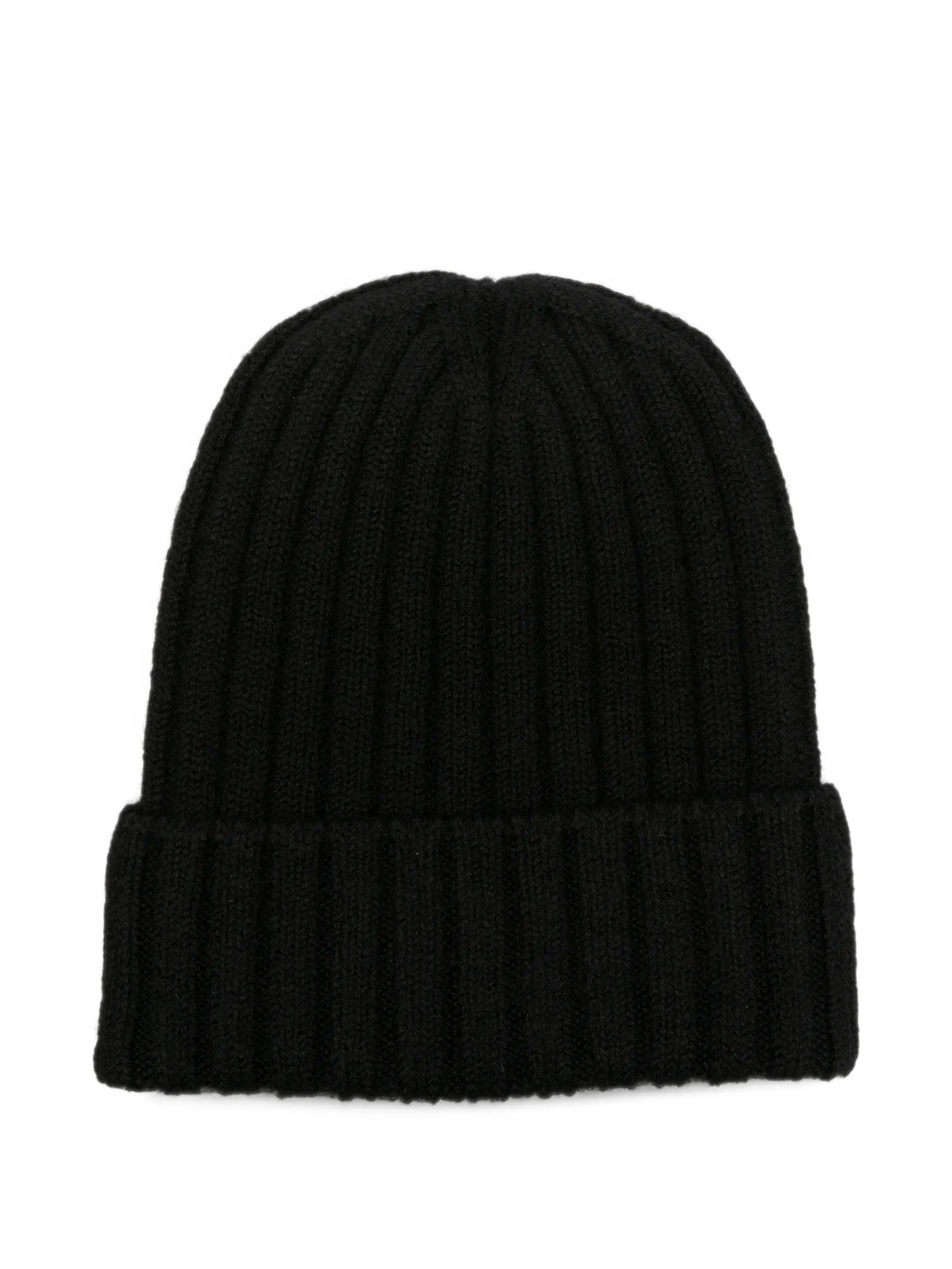 ribbed-knit beanie hat