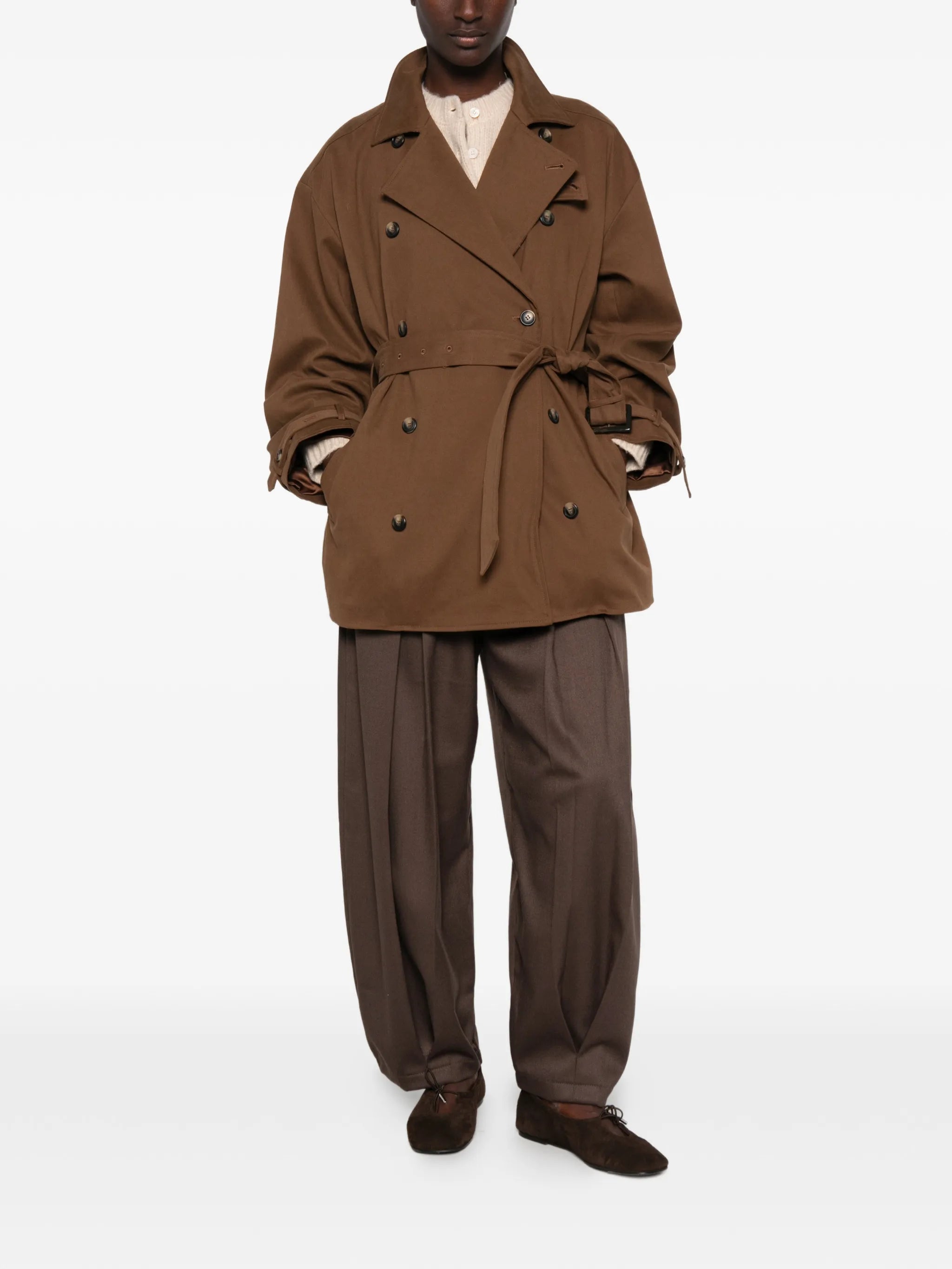 Wolfe double-breasted trench coat