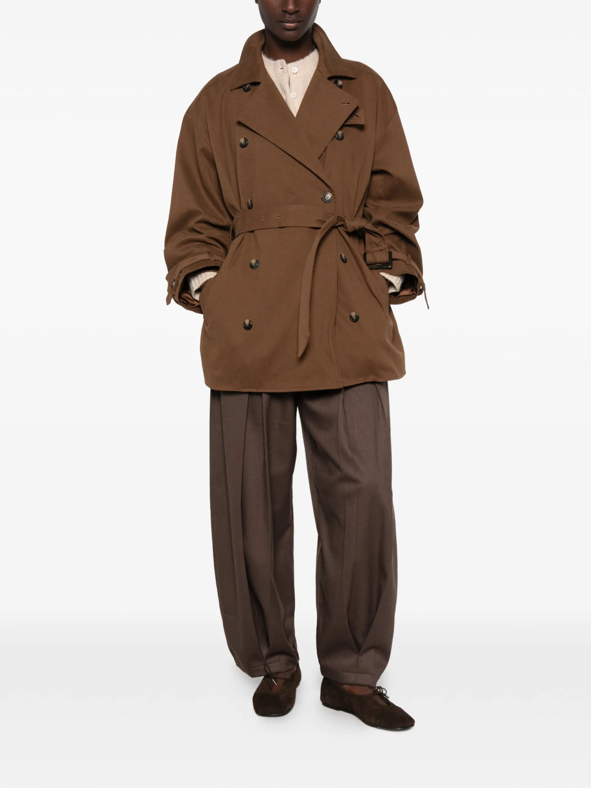 Wolfe double-breasted trench coat