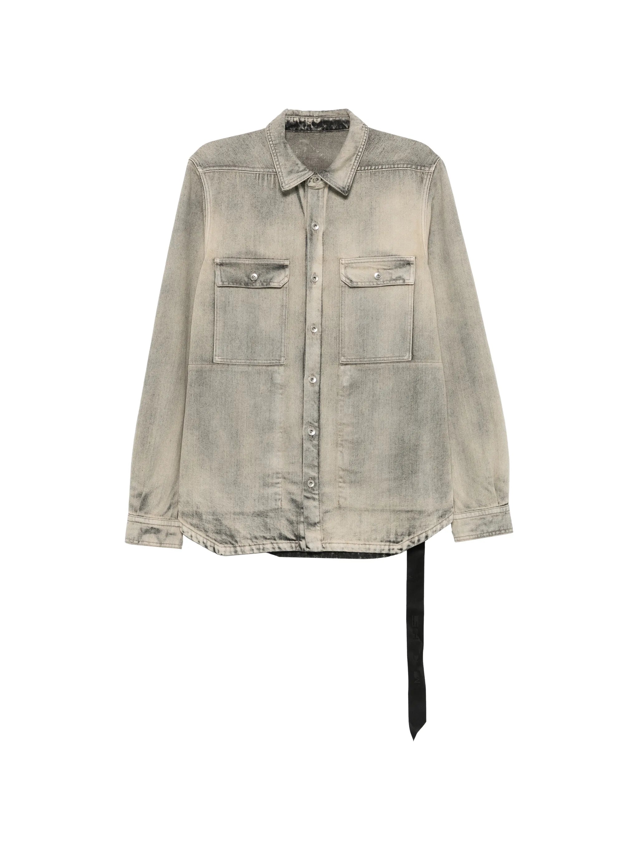 long-sleeve buttoned overshirt