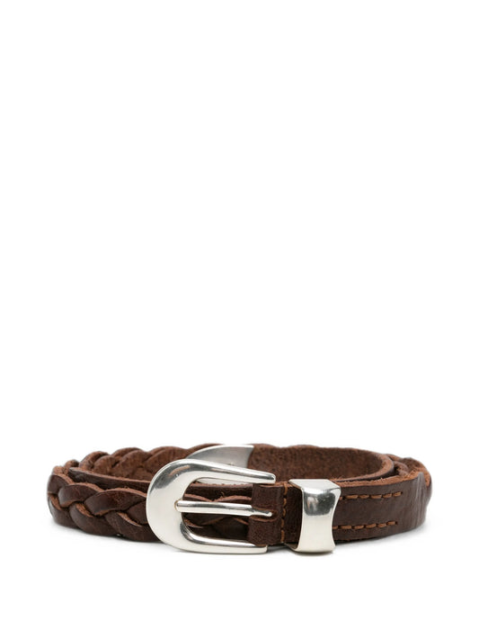 braided leather belt