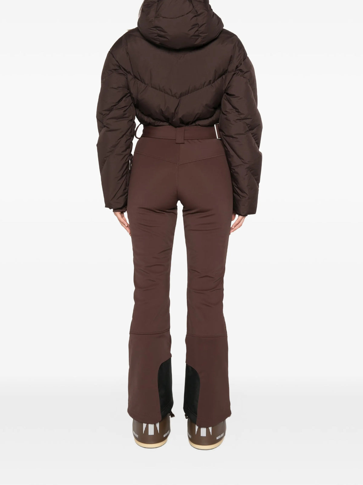 Ajax belted quilted ski suit