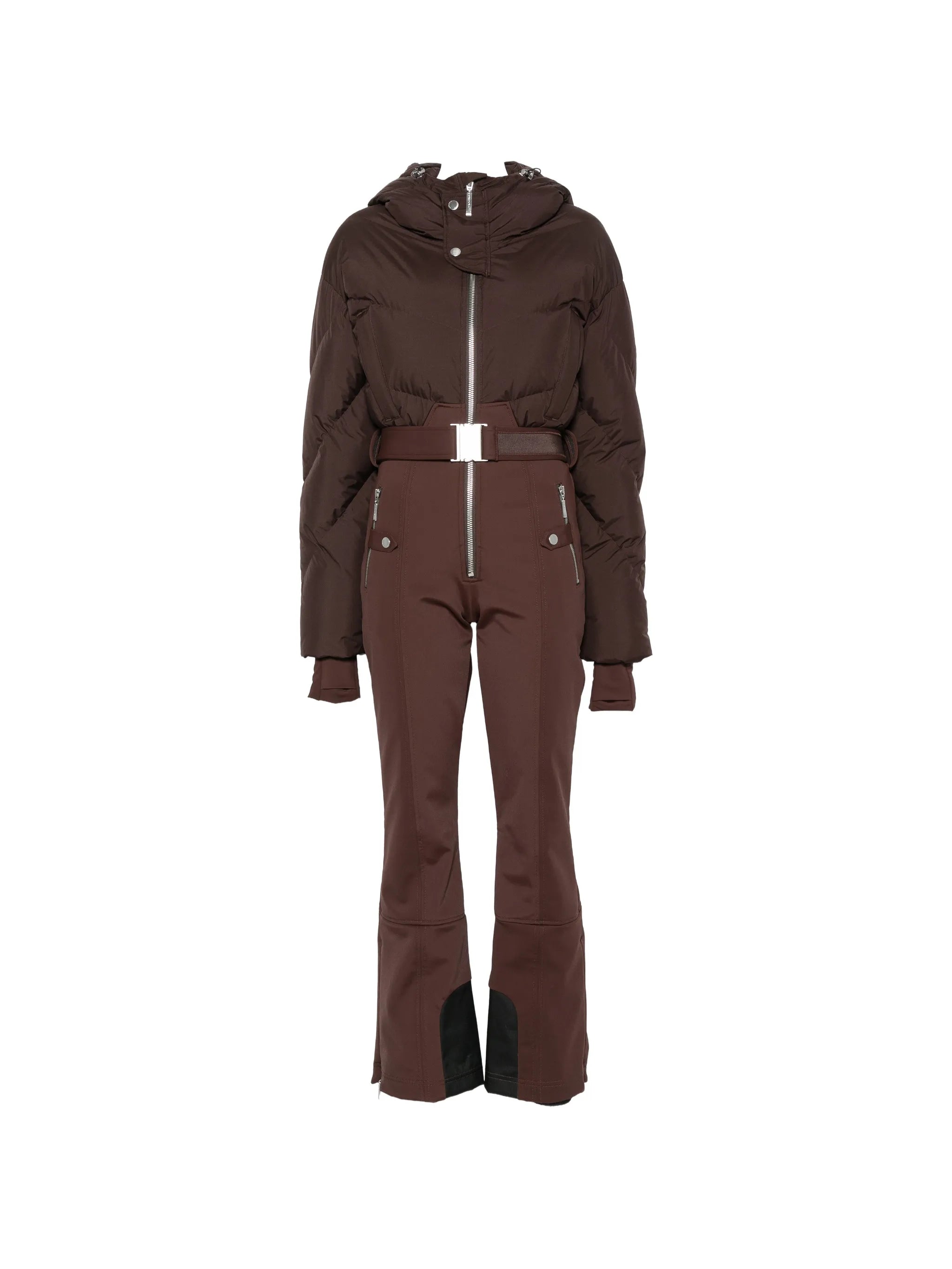 Ajax belted quilted ski suit