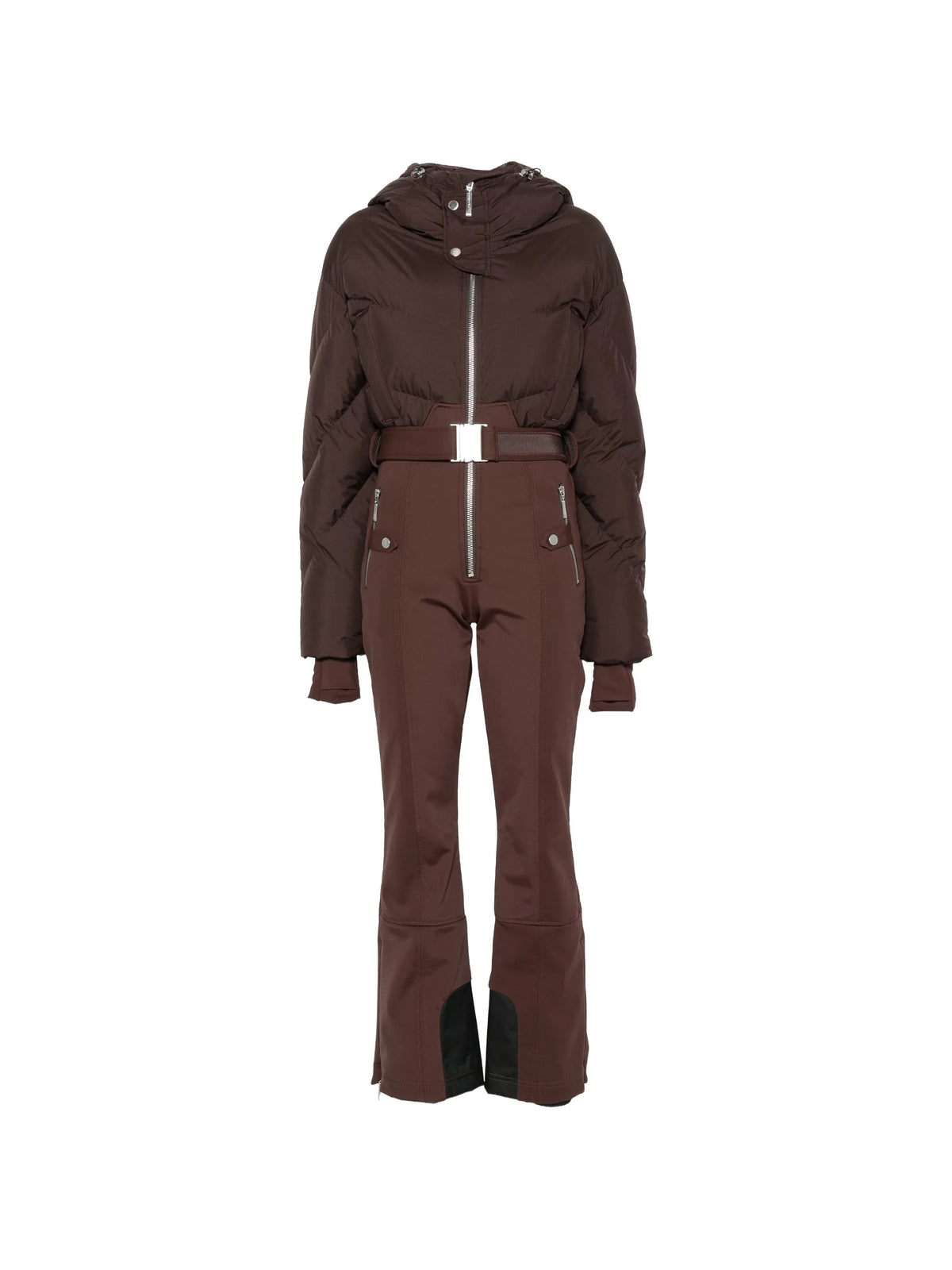 Ajax belted quilted ski suit