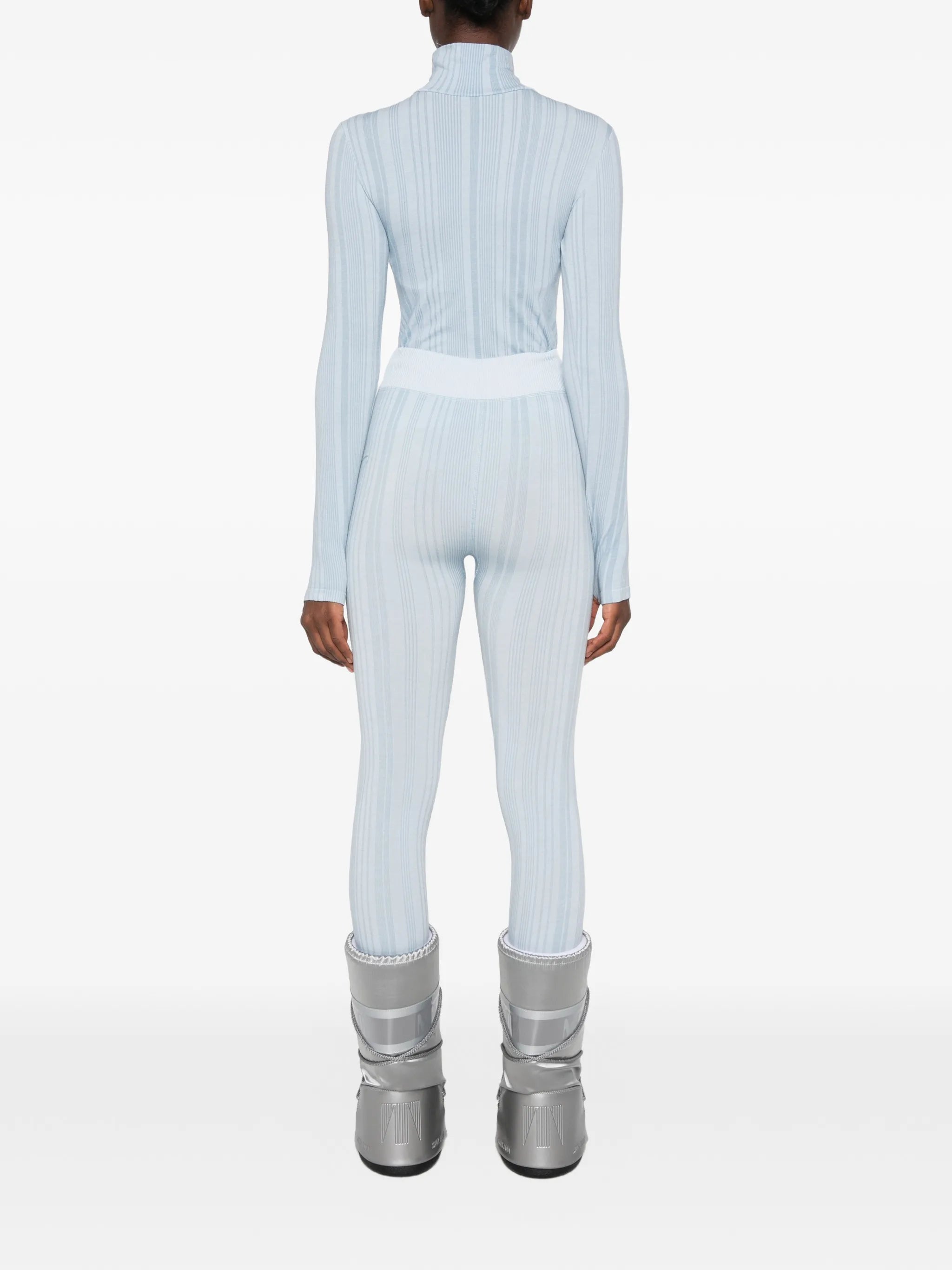 ribbed-knit leggings