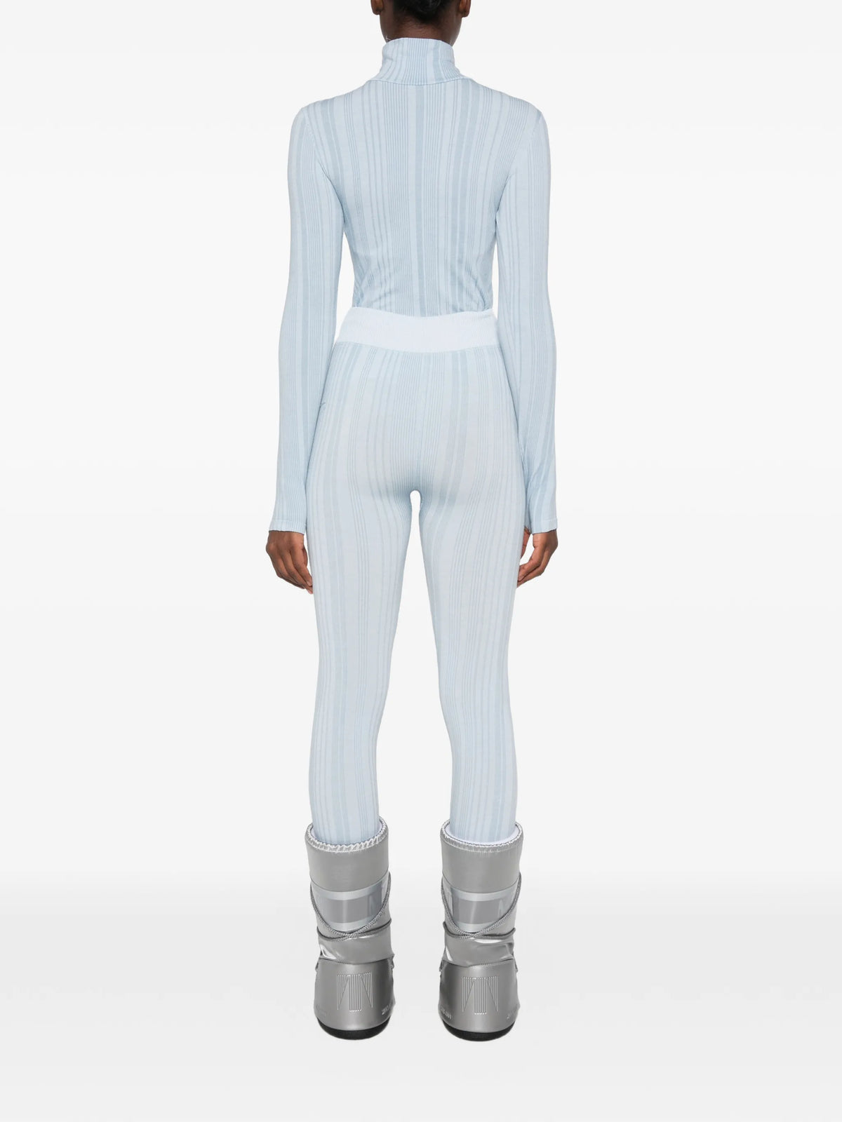 ribbed-knit leggings