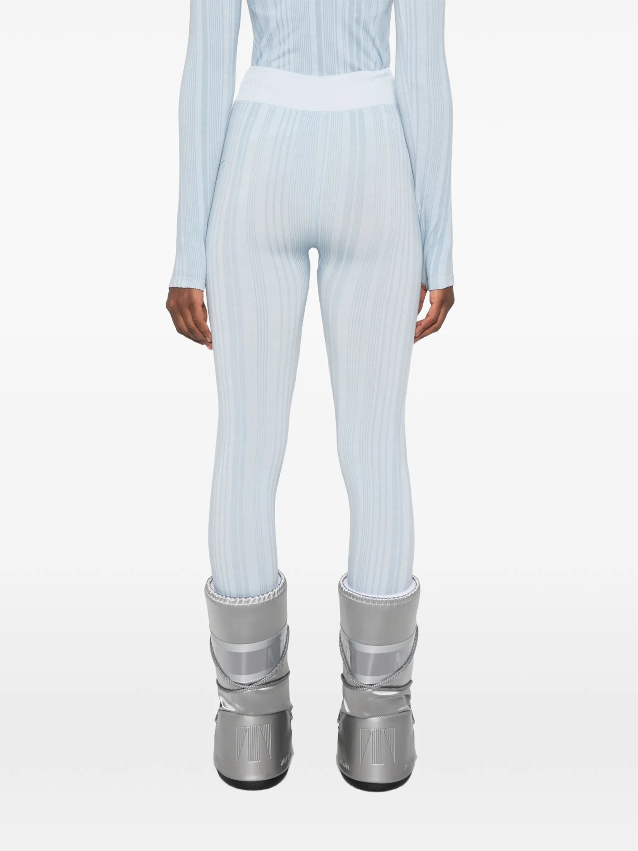 ribbed-knit leggings