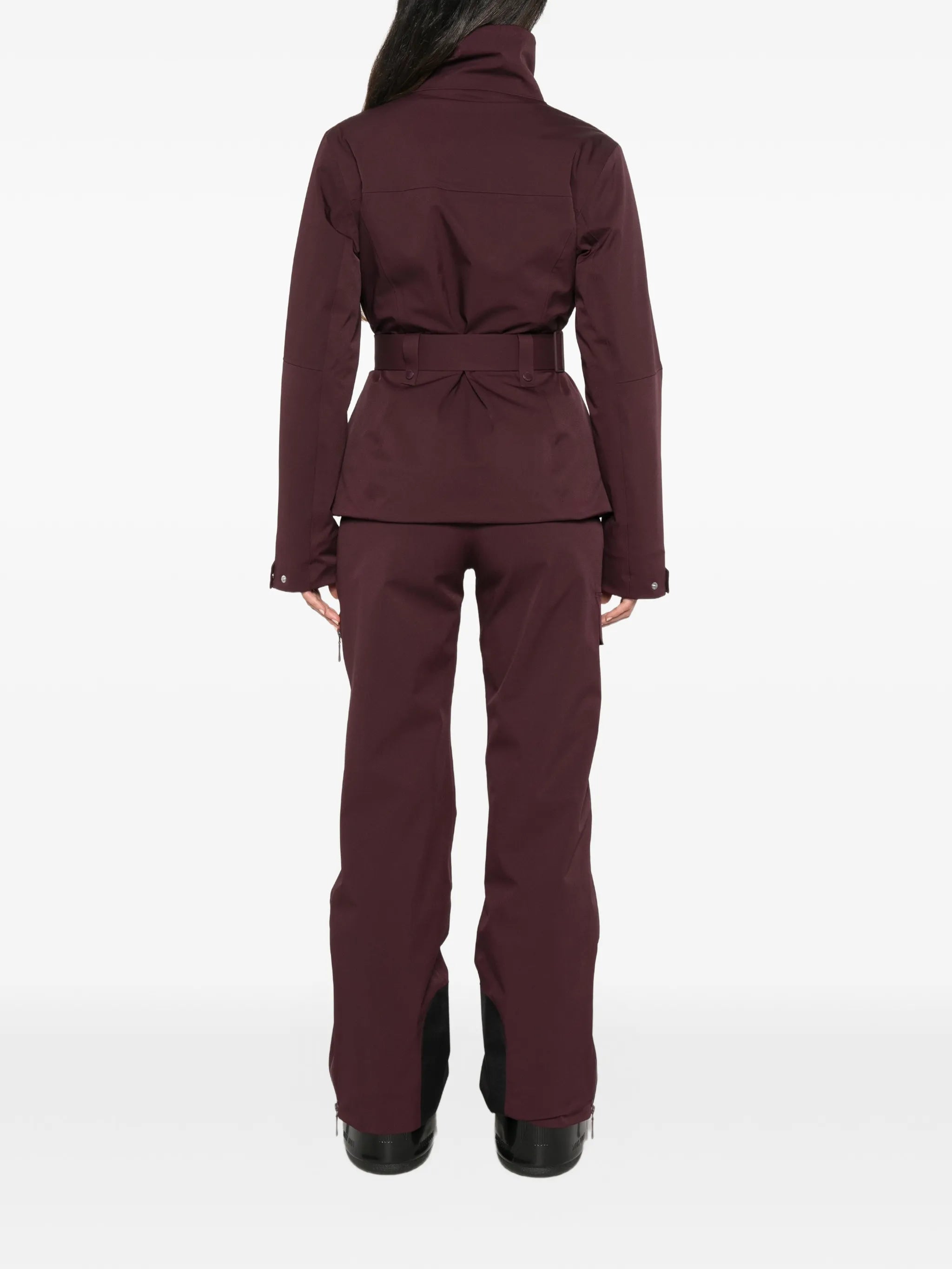 belted ski jacket