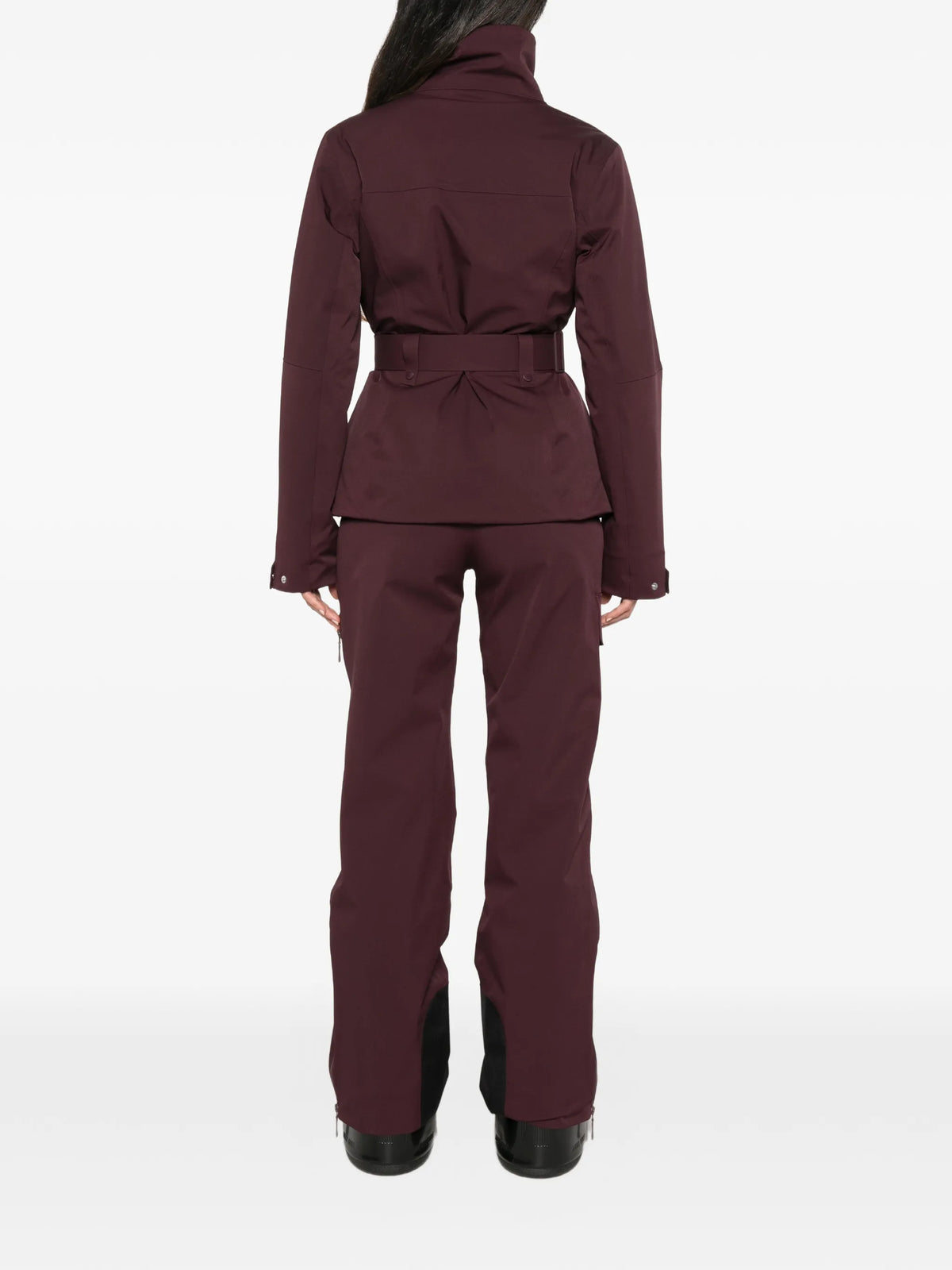 belted ski jacket