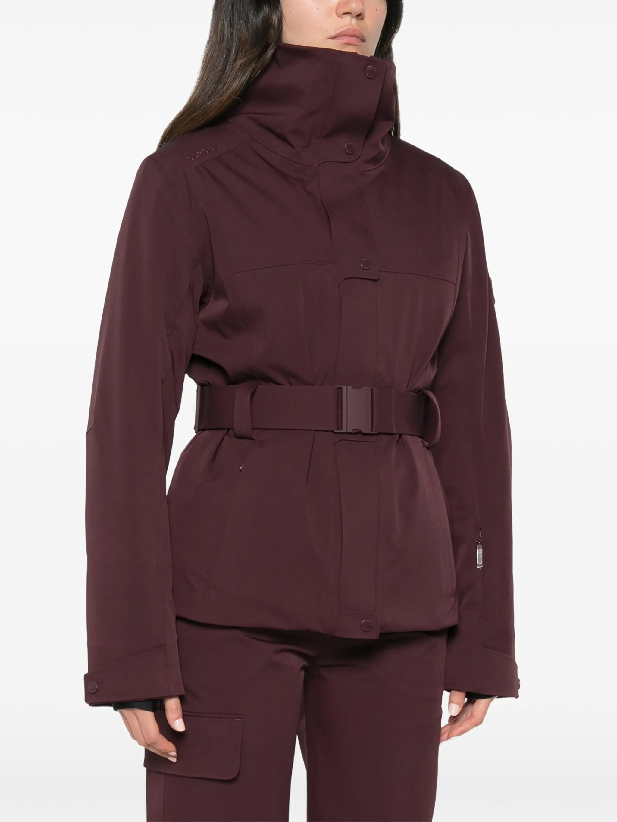 belted ski jacket