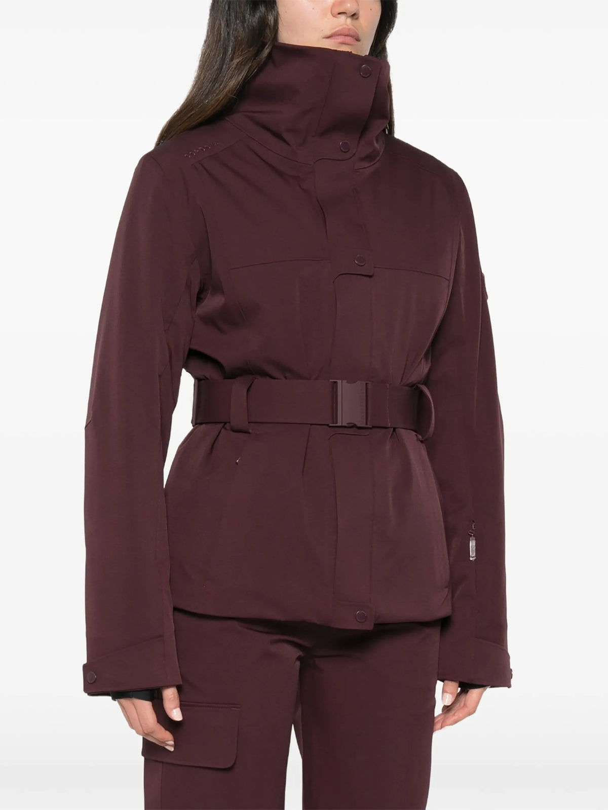 belted ski jacket