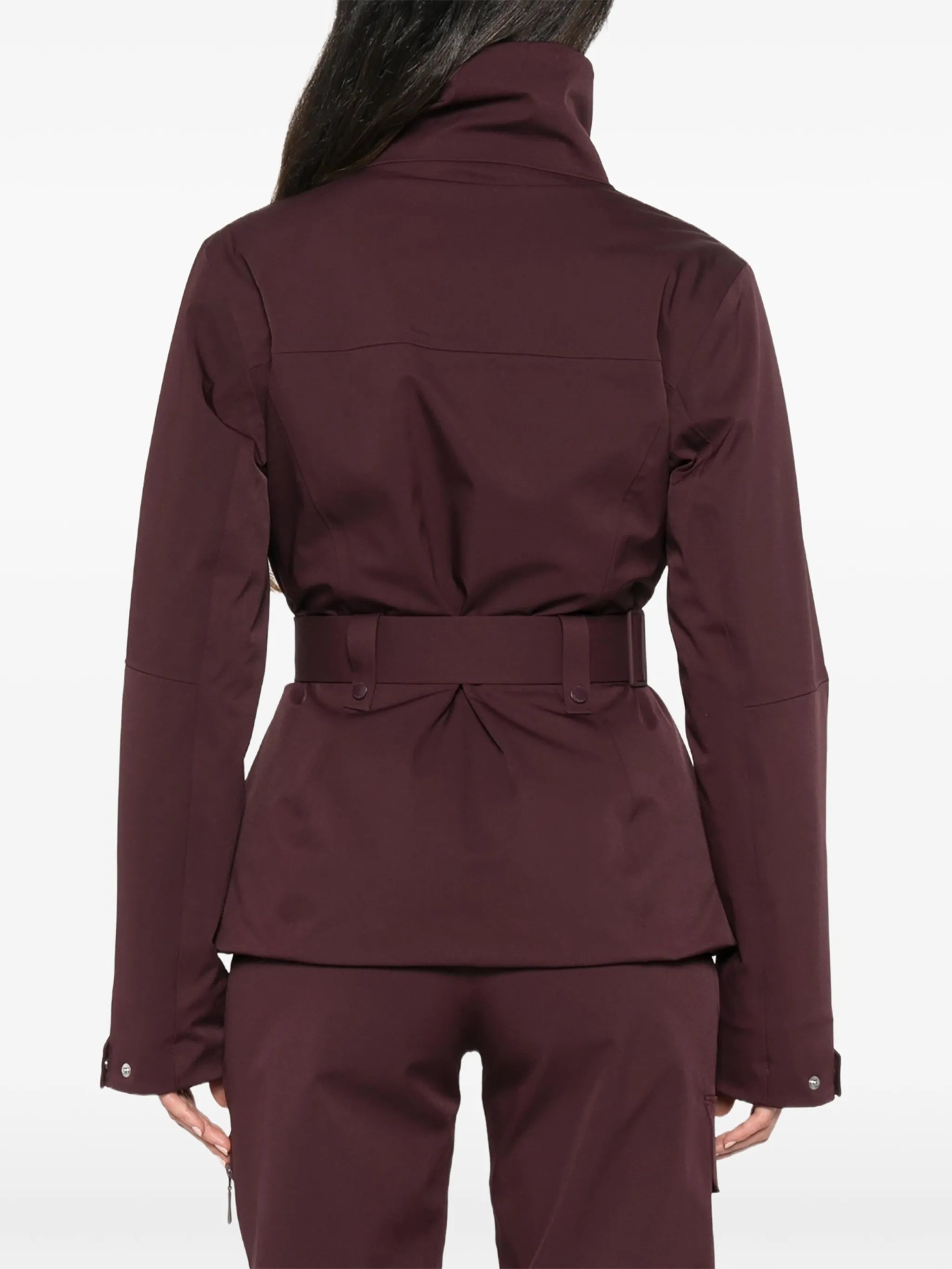 belted ski jacket