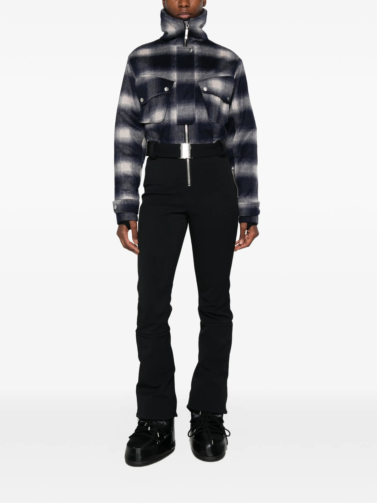Telluride plaid ski suit