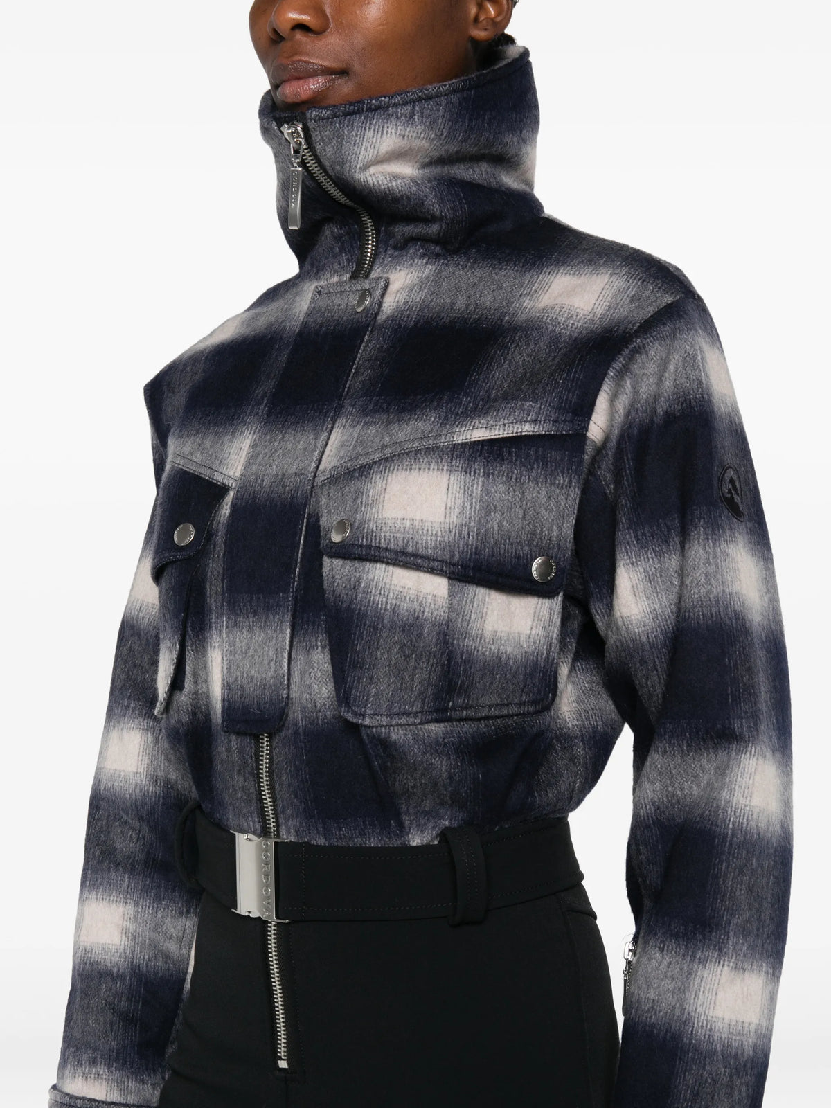 Telluride plaid ski suit