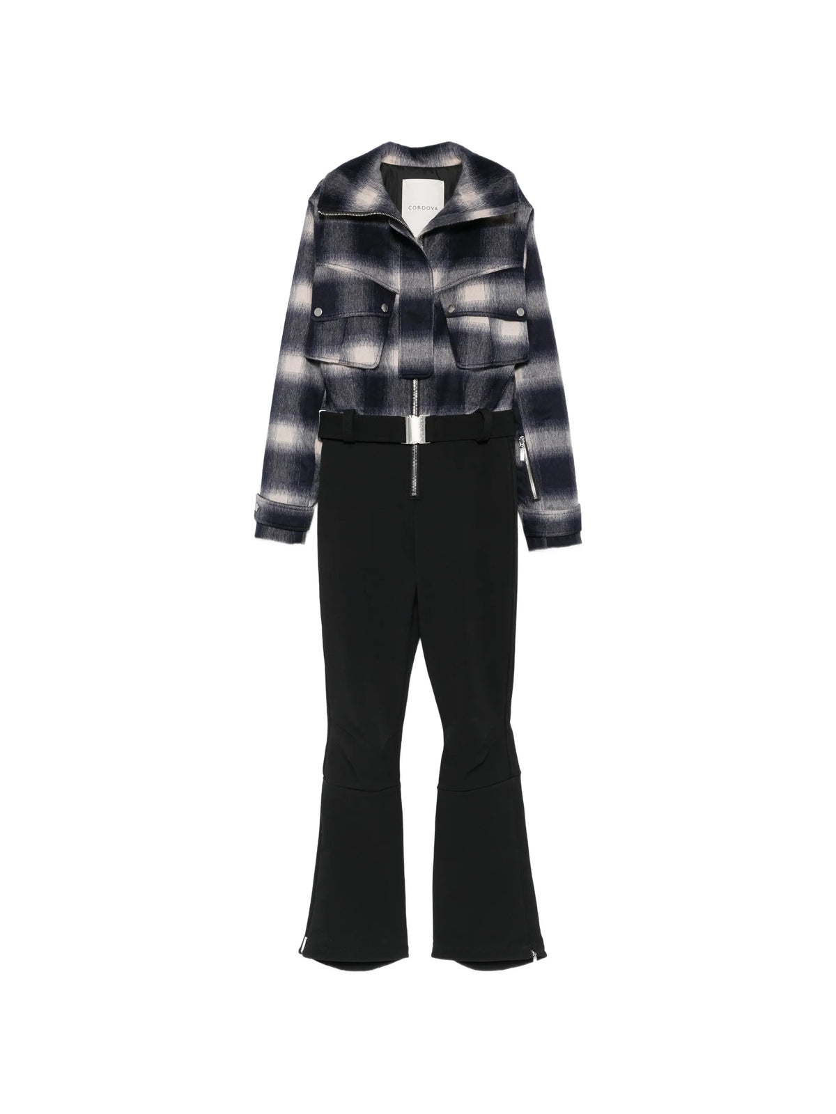 Telluride plaid ski suit
