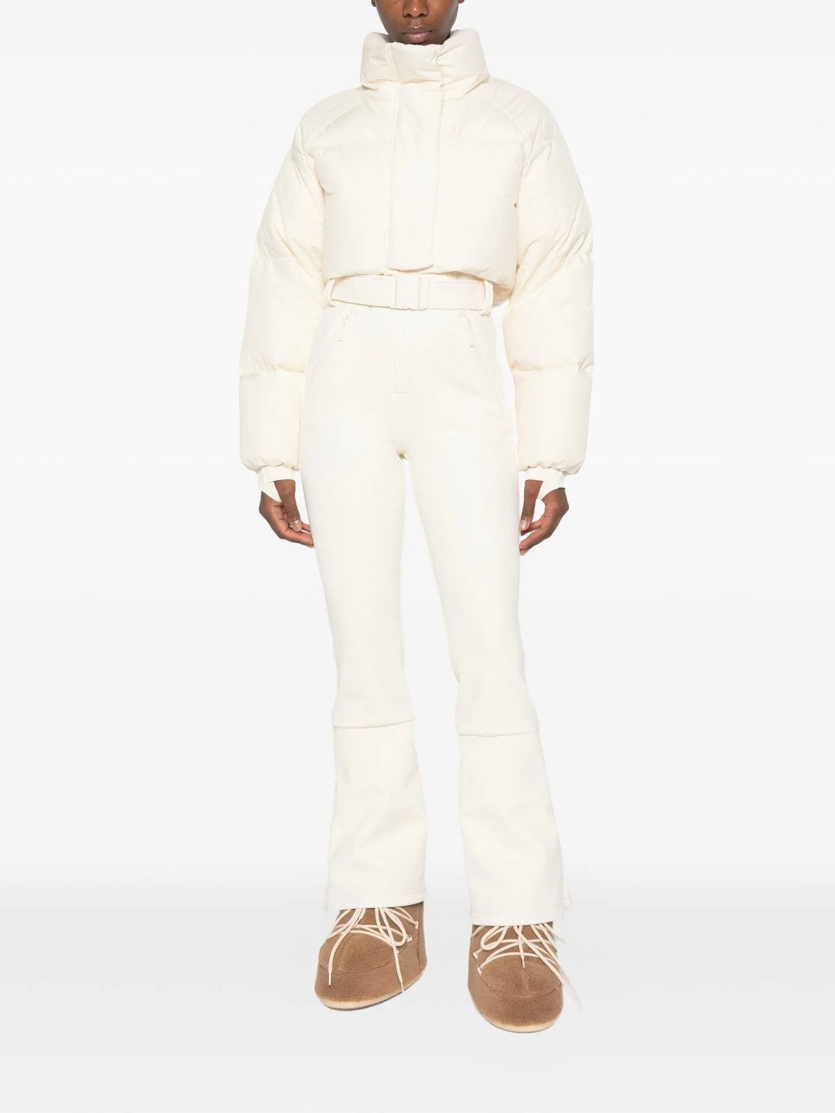 Myoko belted quilted ski suit
