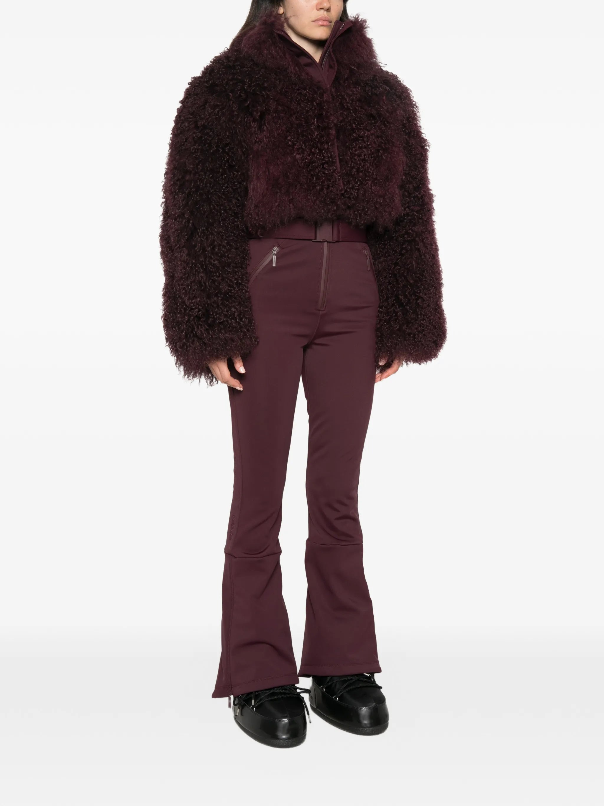 Nozawa shearling-trim ski suit