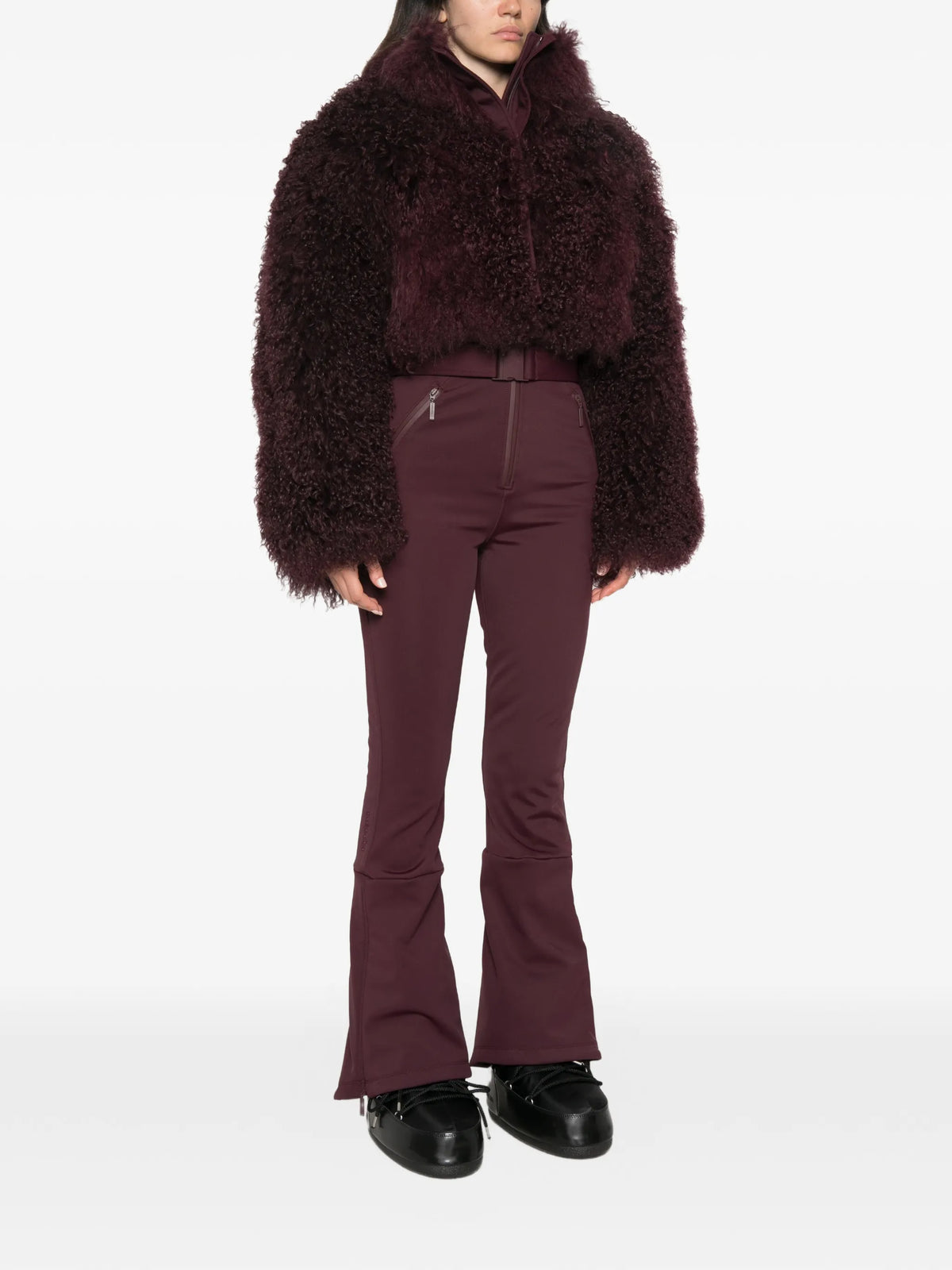 Nozawa shearling-trim ski suit
