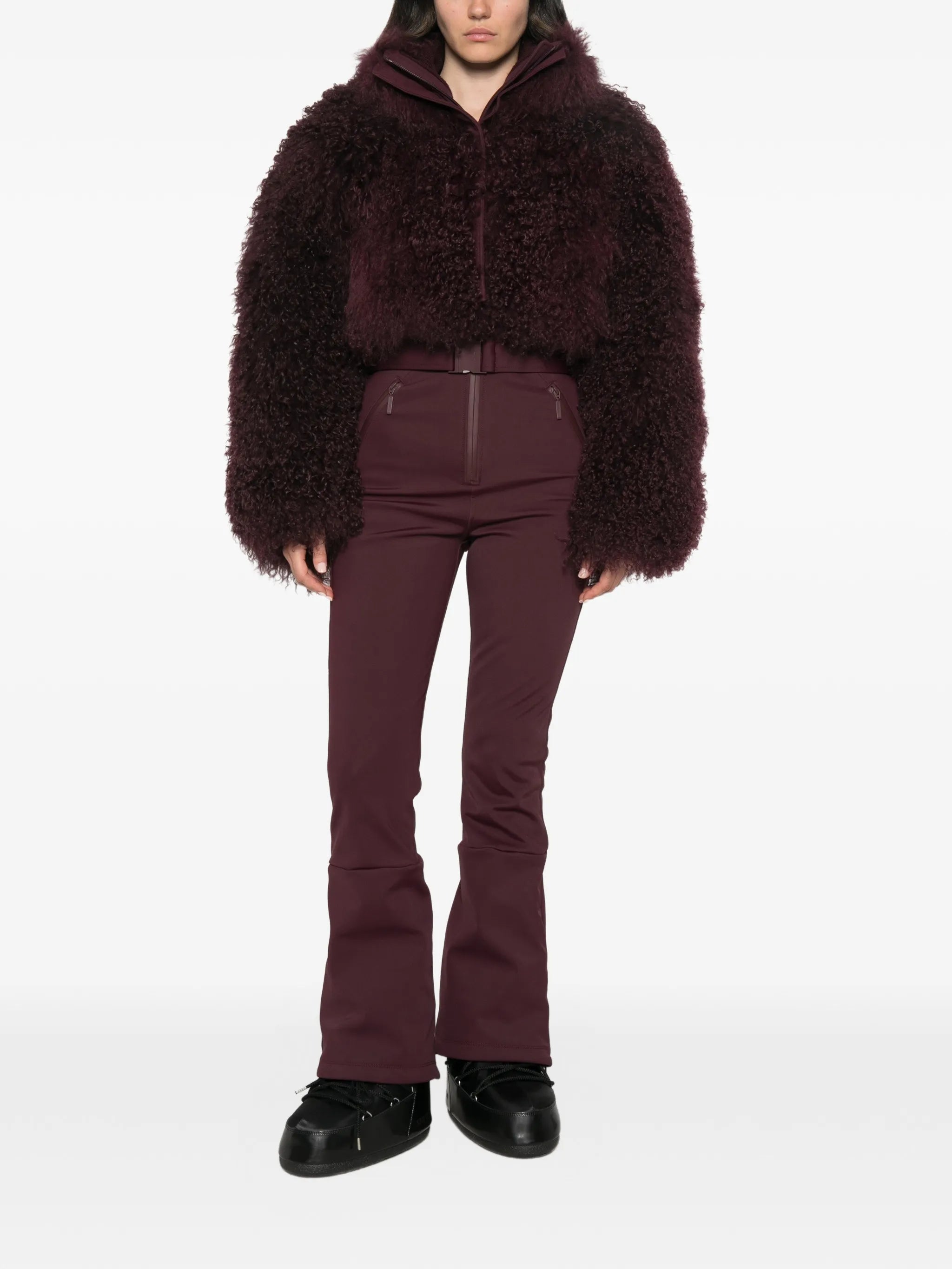 Nozawa shearling-trim ski suit