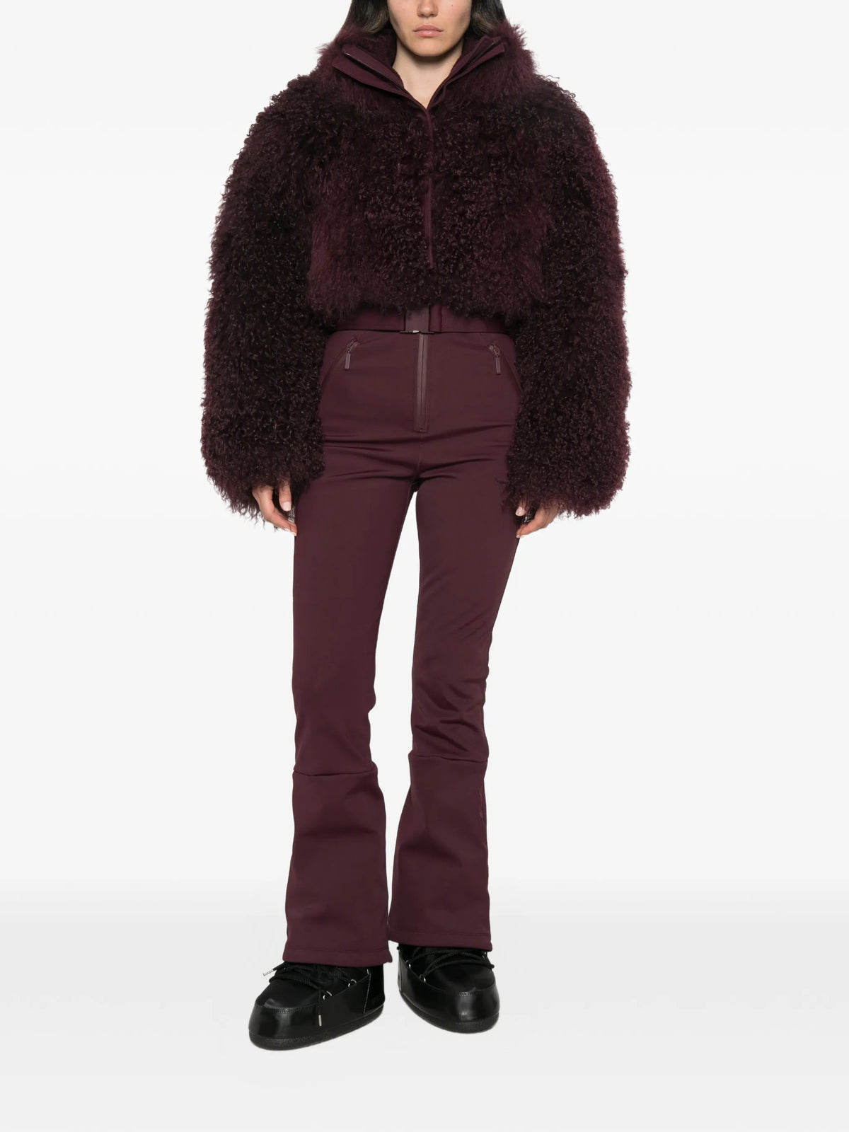 Nozawa shearling-trim ski suit