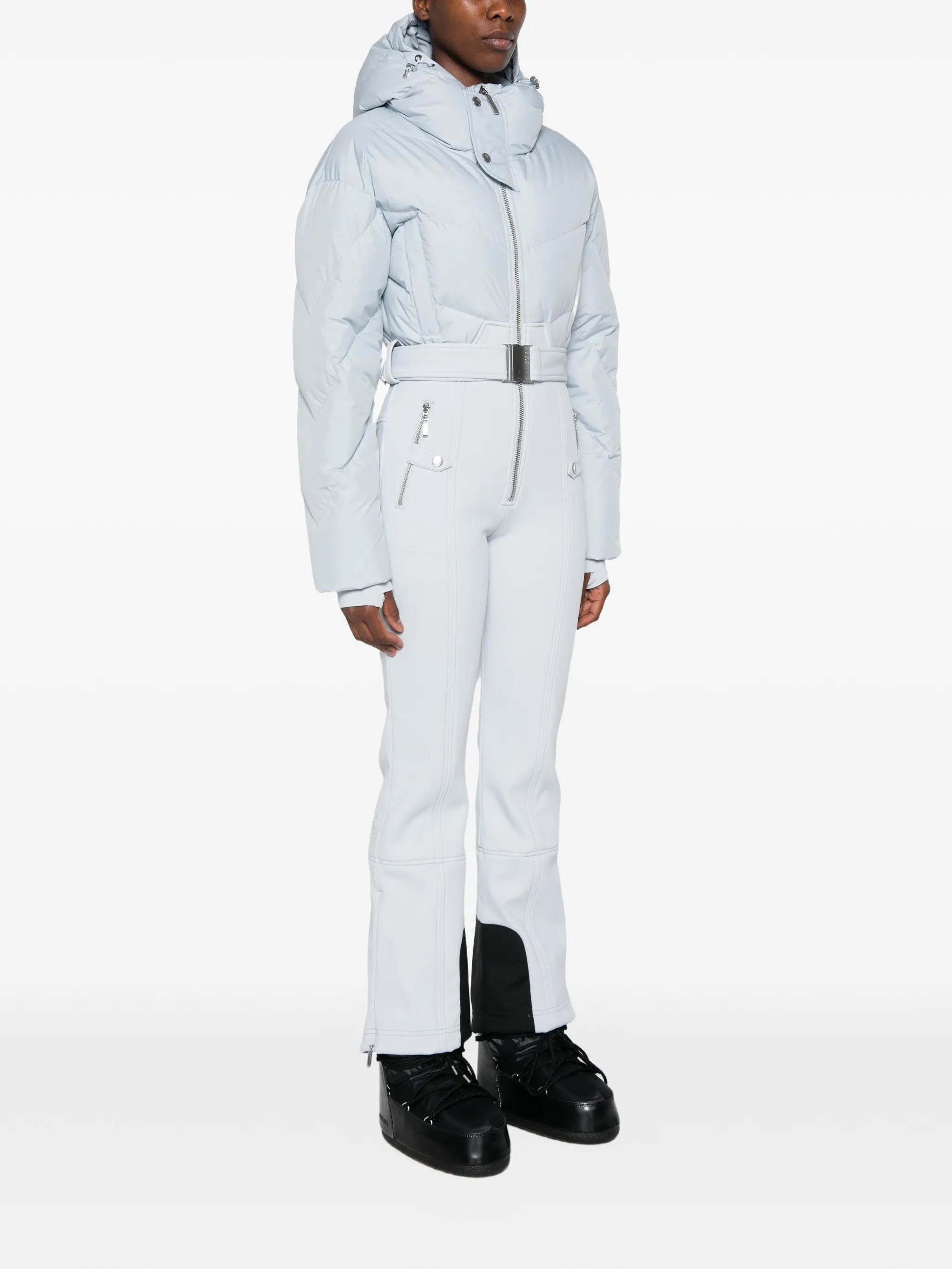 Ajax hooded quilted ski suit