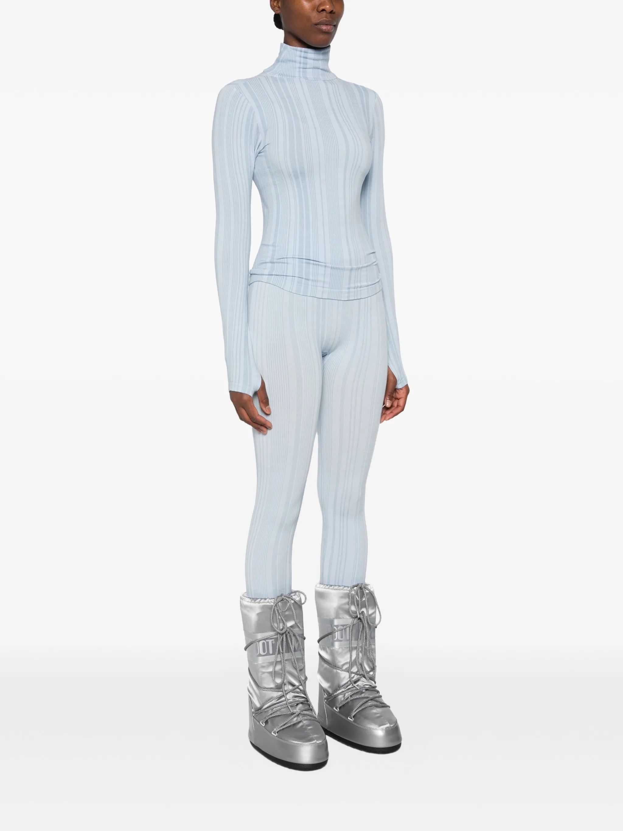 Soleil ribbed-knit top