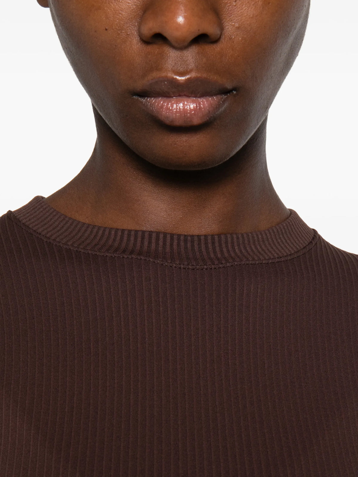 ribbed-knit base layer top