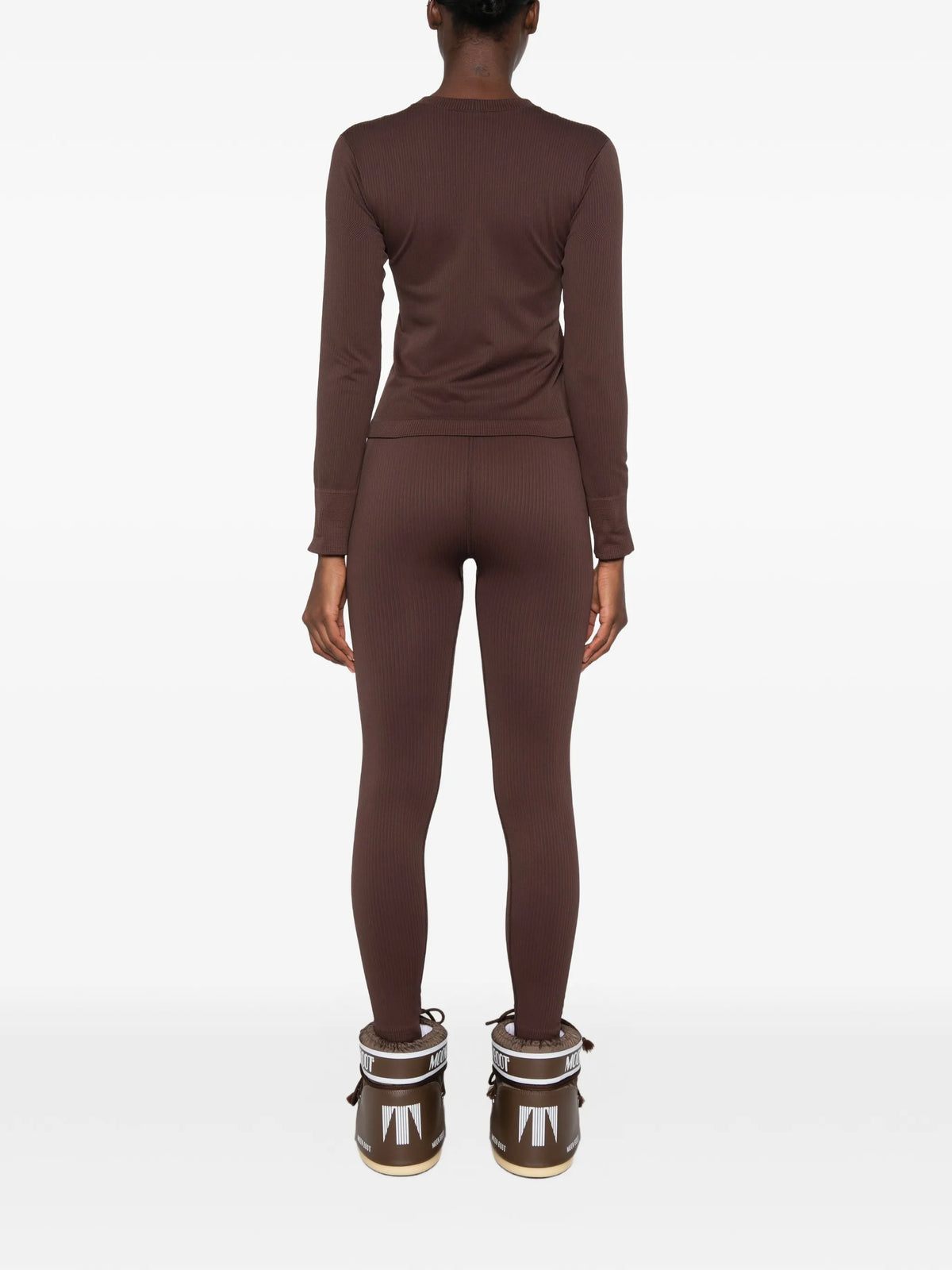 ribbed-knit base layer top