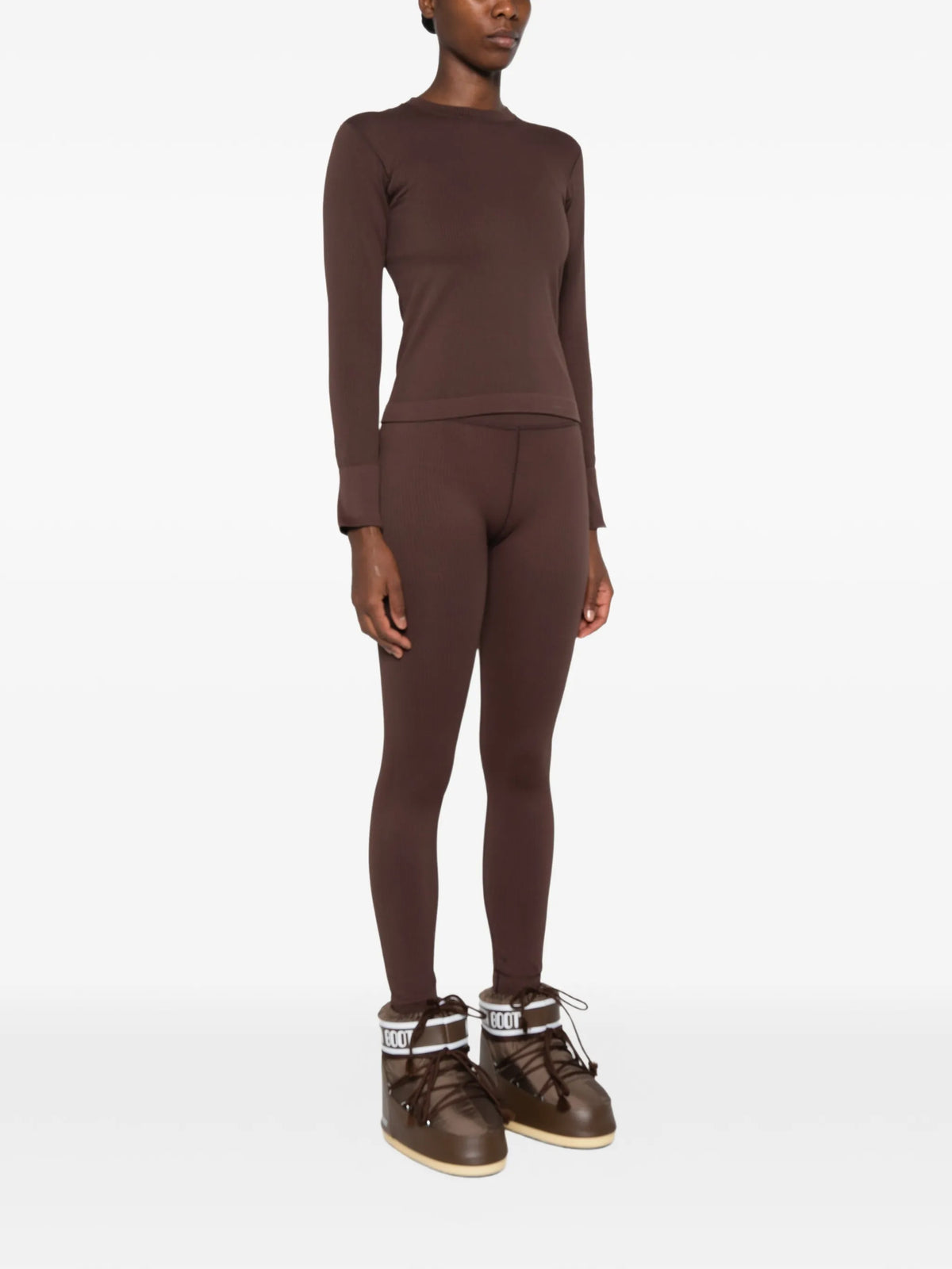 ribbed-knit base layer top