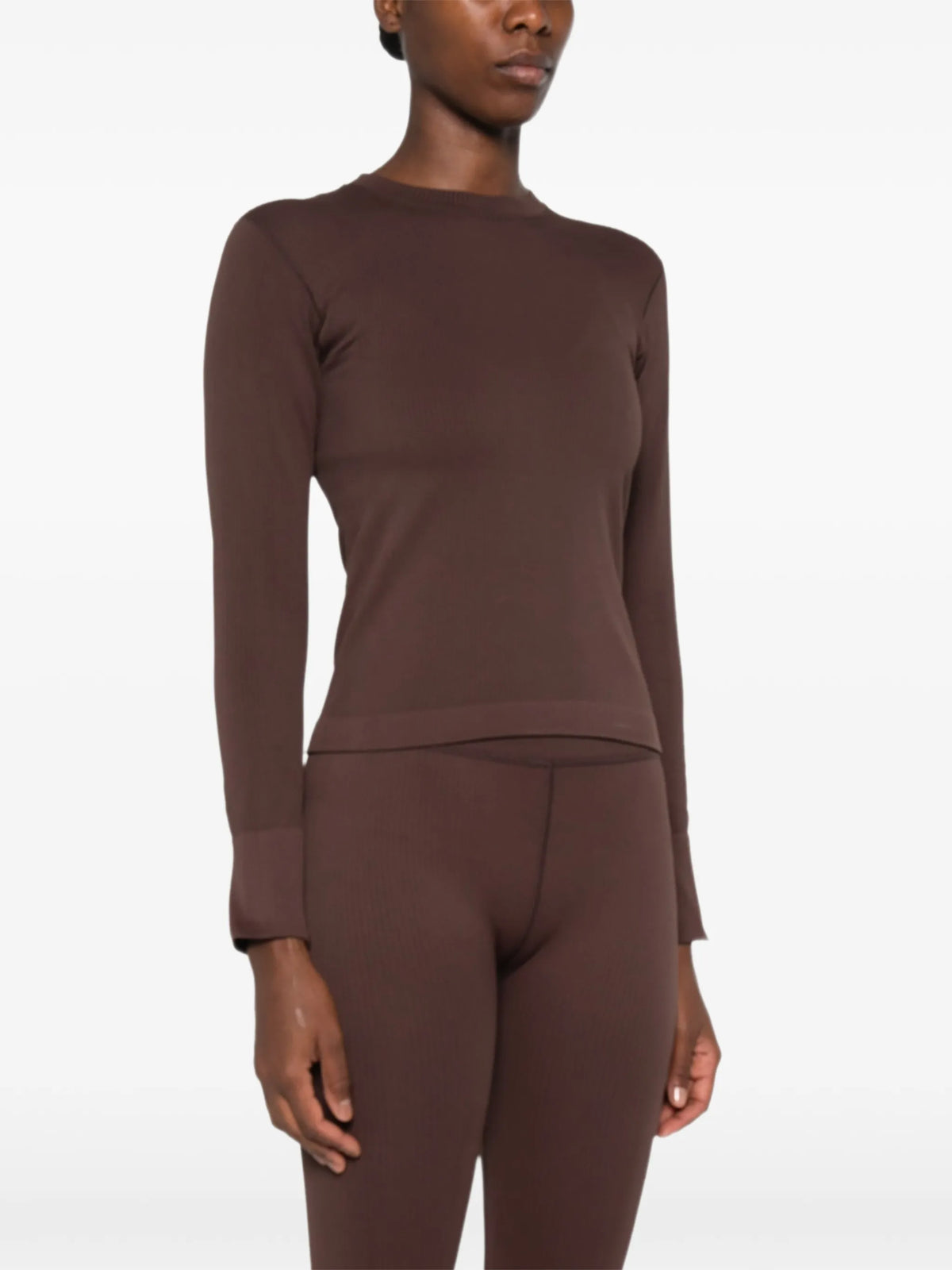ribbed-knit base layer top