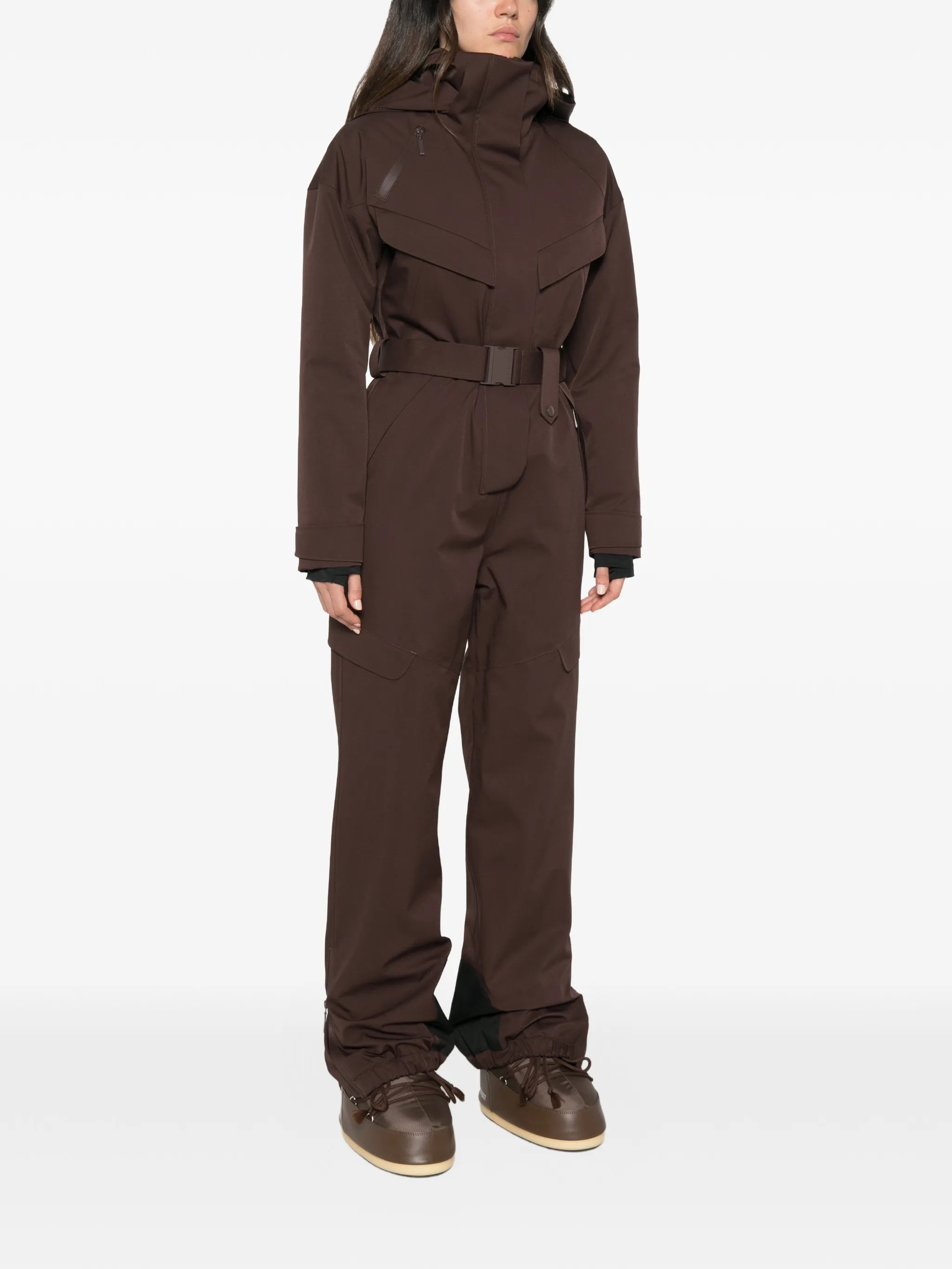 Apex belted ski suit