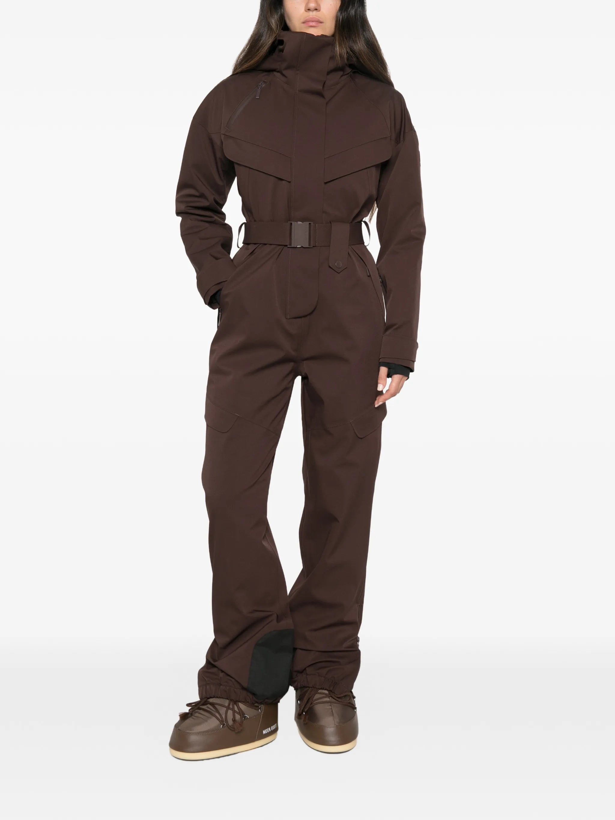 Apex belted ski suit