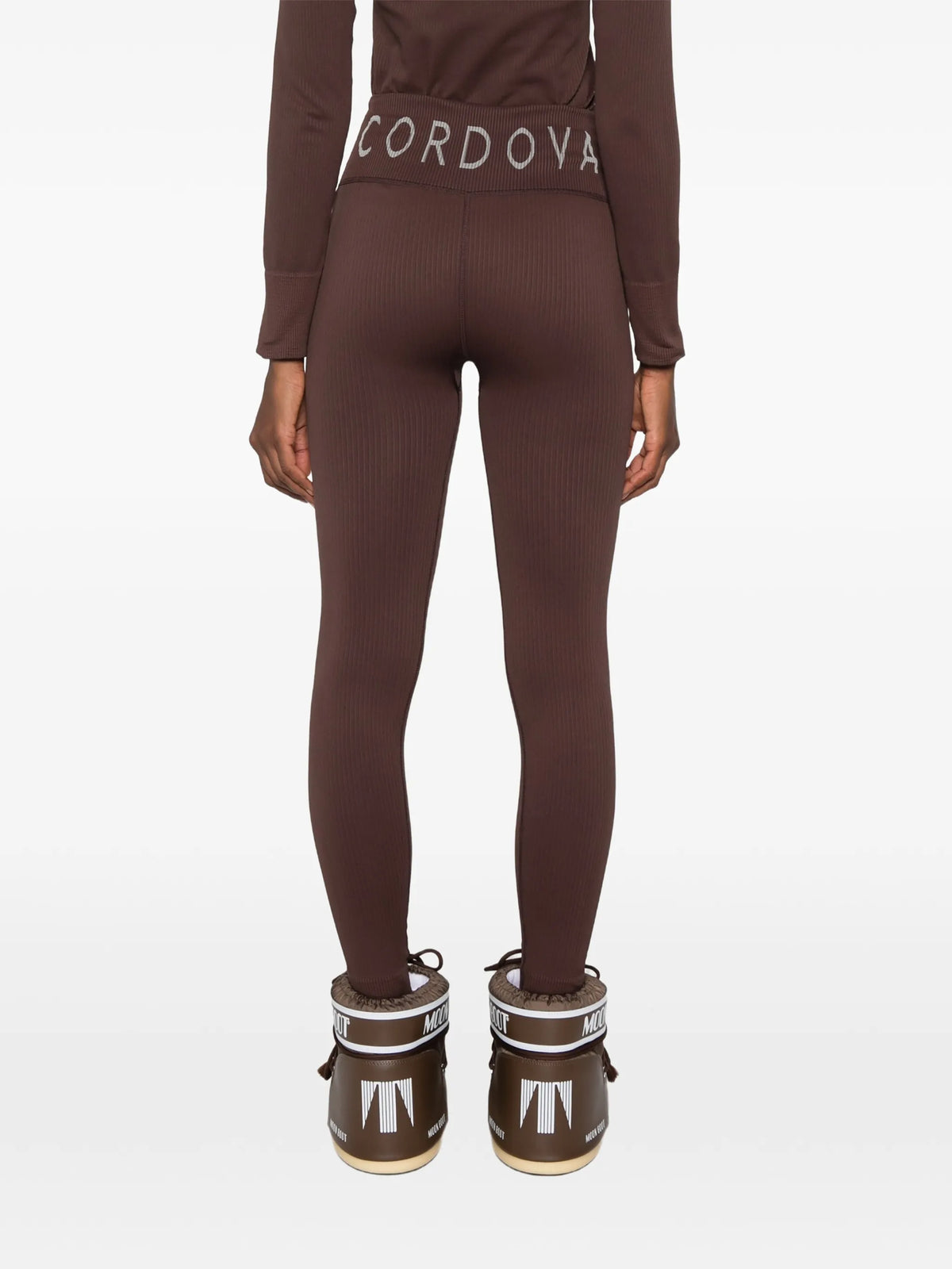 Cordova logo-waistband ribbed leggings