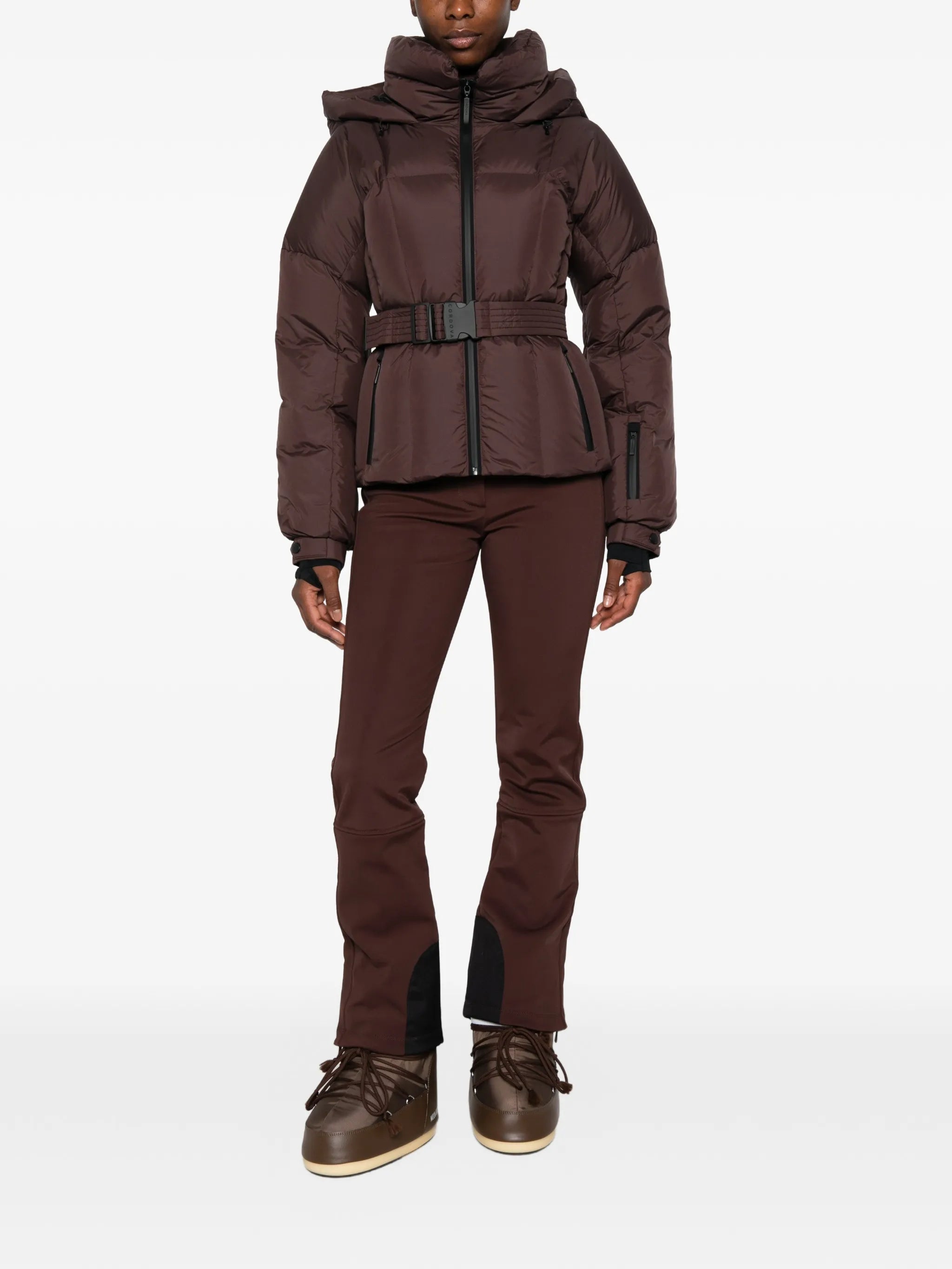 belted ski pants