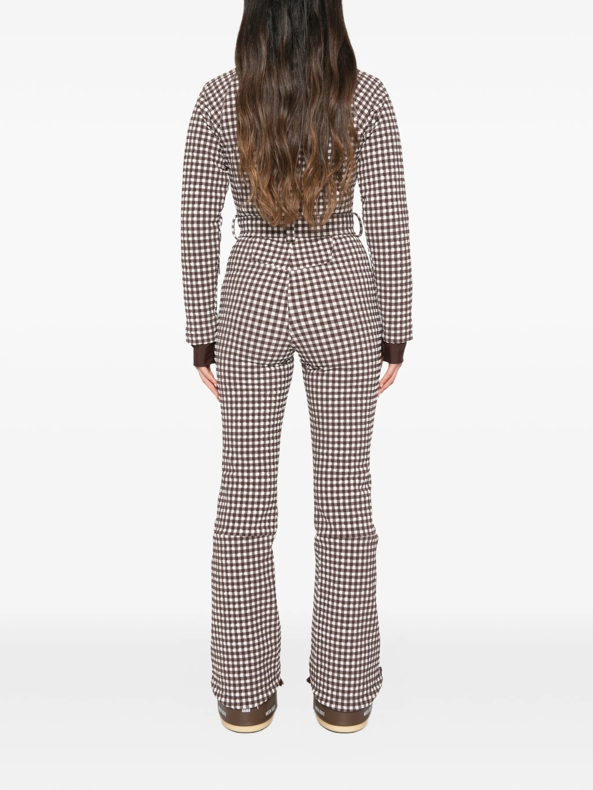 Chatel gingham-print ski suit