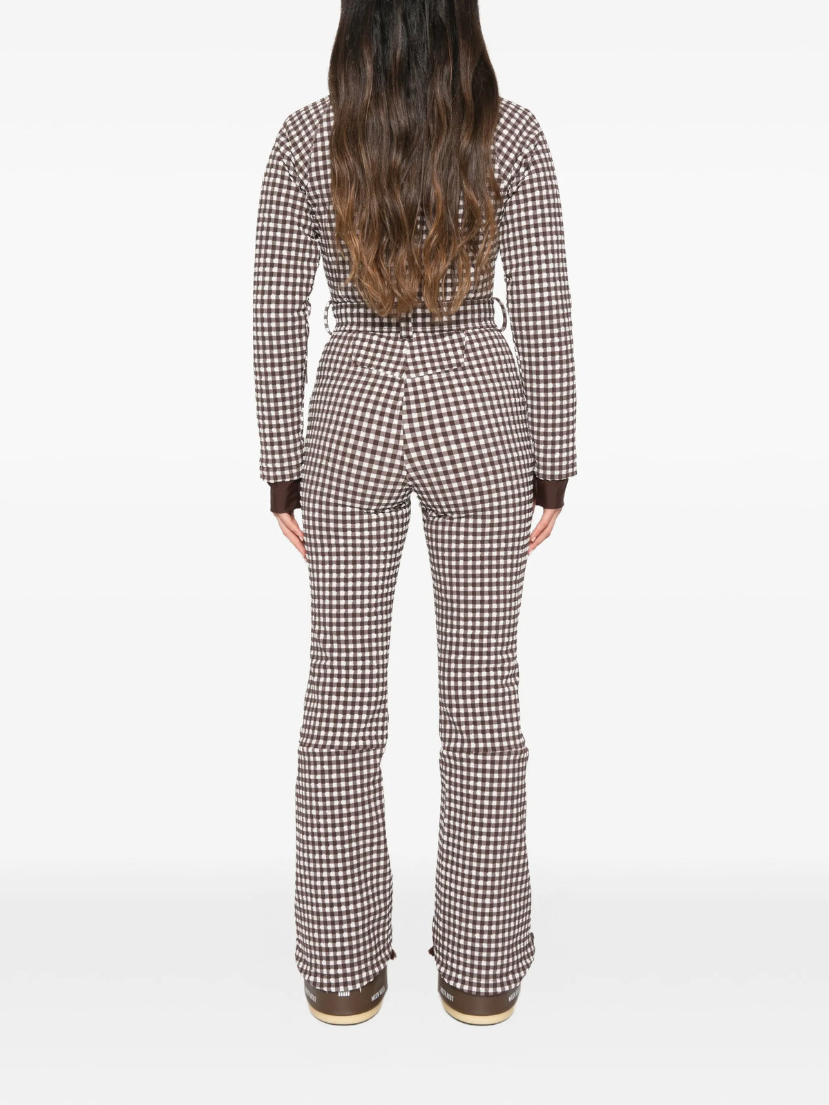 Chatel gingham-print ski suit