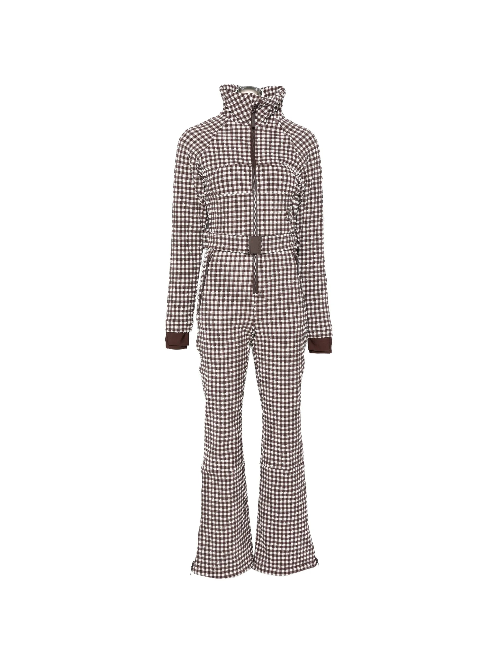 Chatel gingham-print ski suit