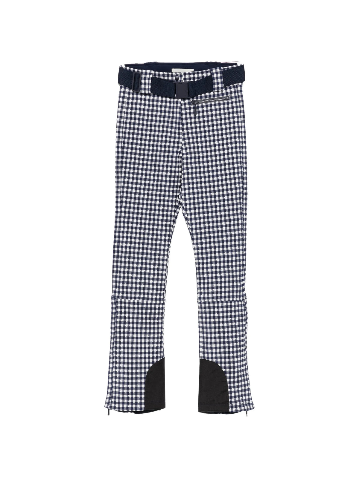 gingham-print ski pants