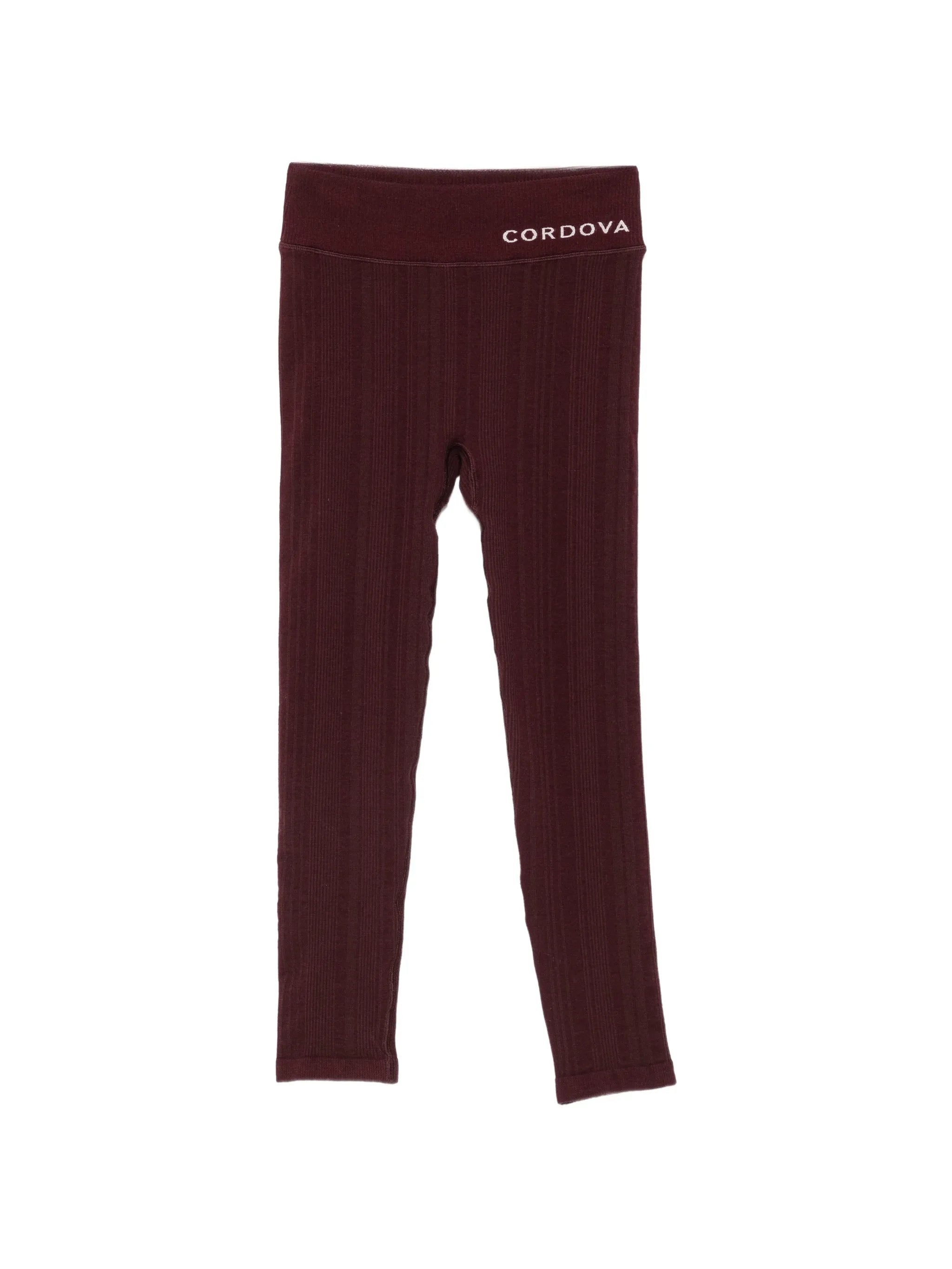 ribbed-knit leggings
